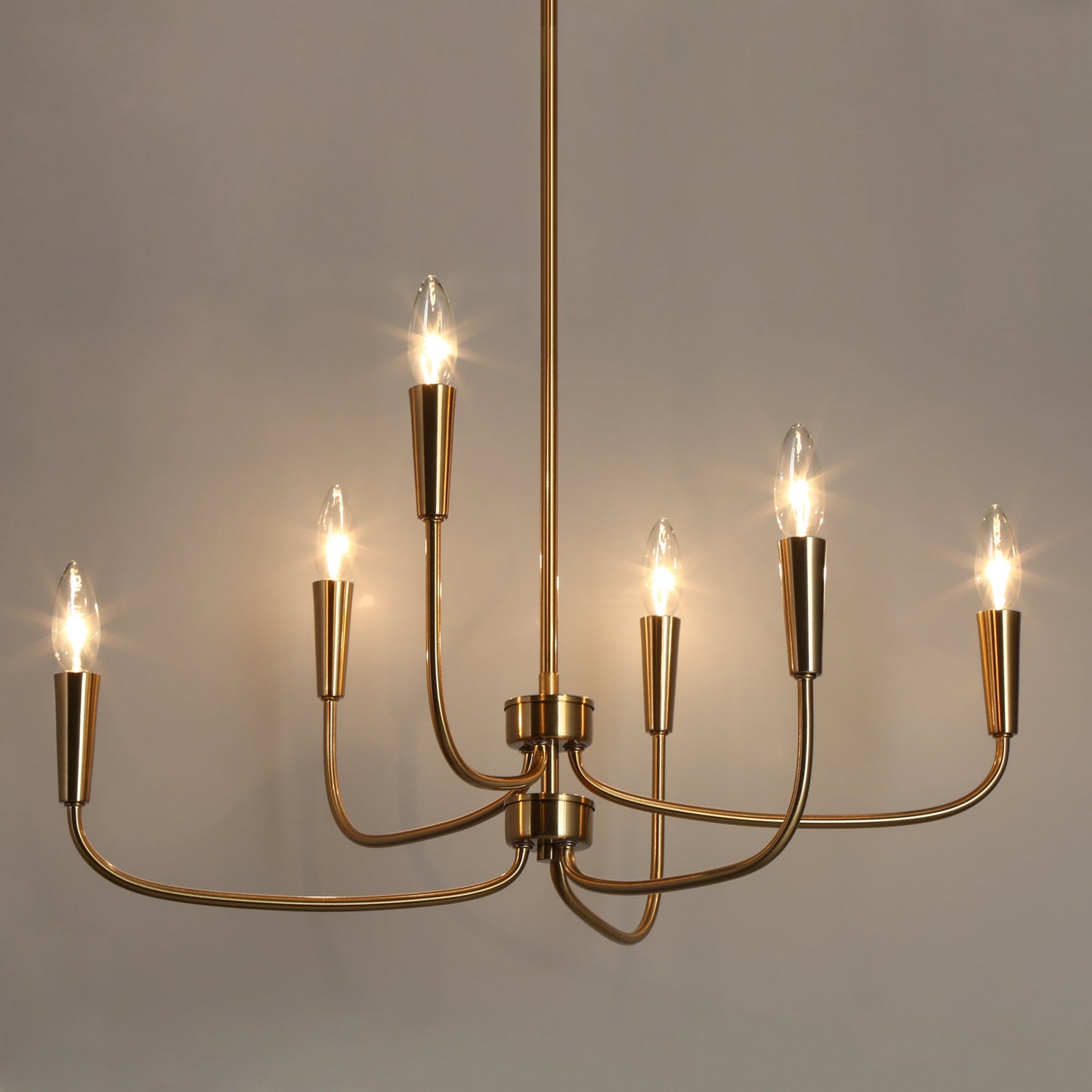 Astrideer 6-Light Large Brass Chandelier