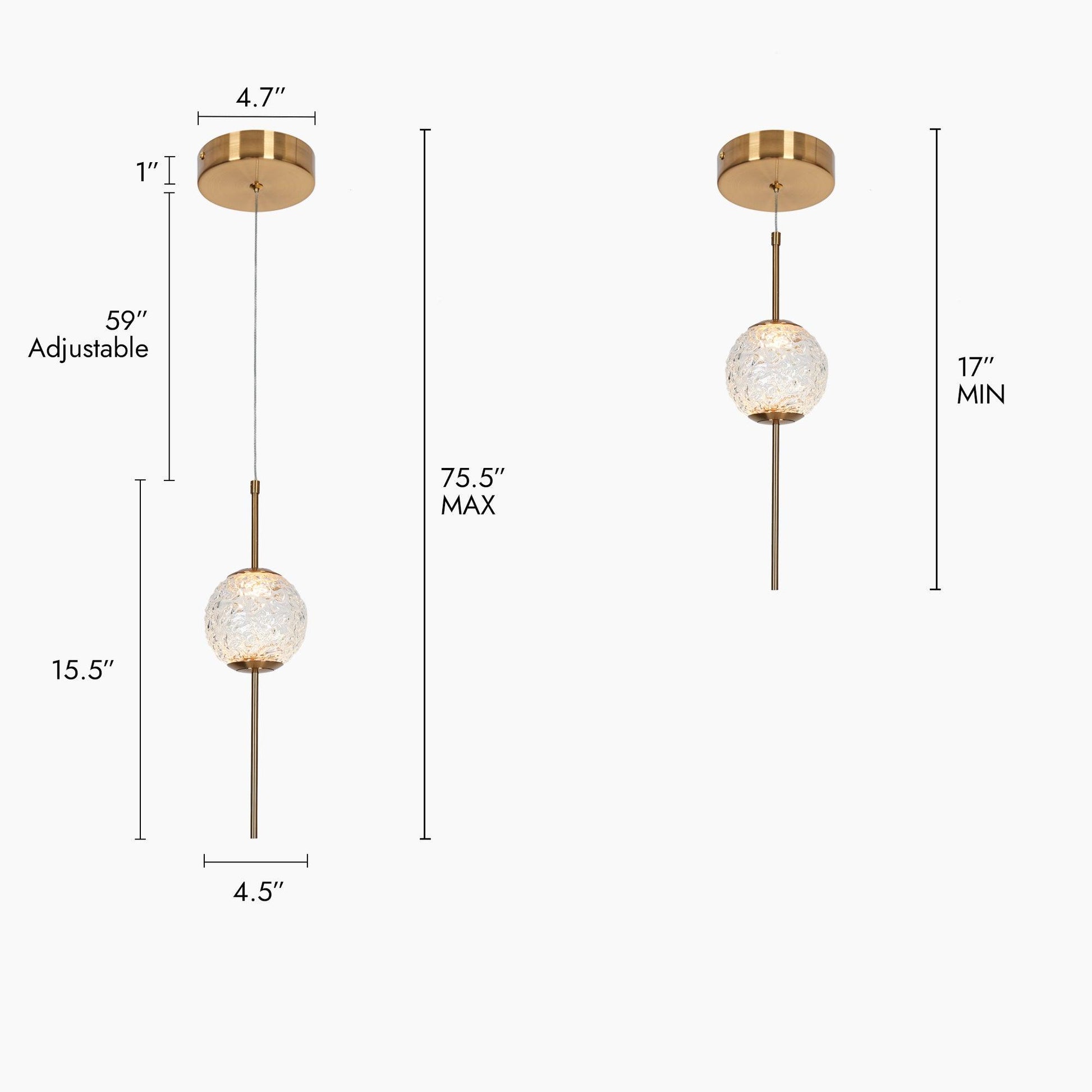 1-Light LED Pendant Lights - Belles Lighting