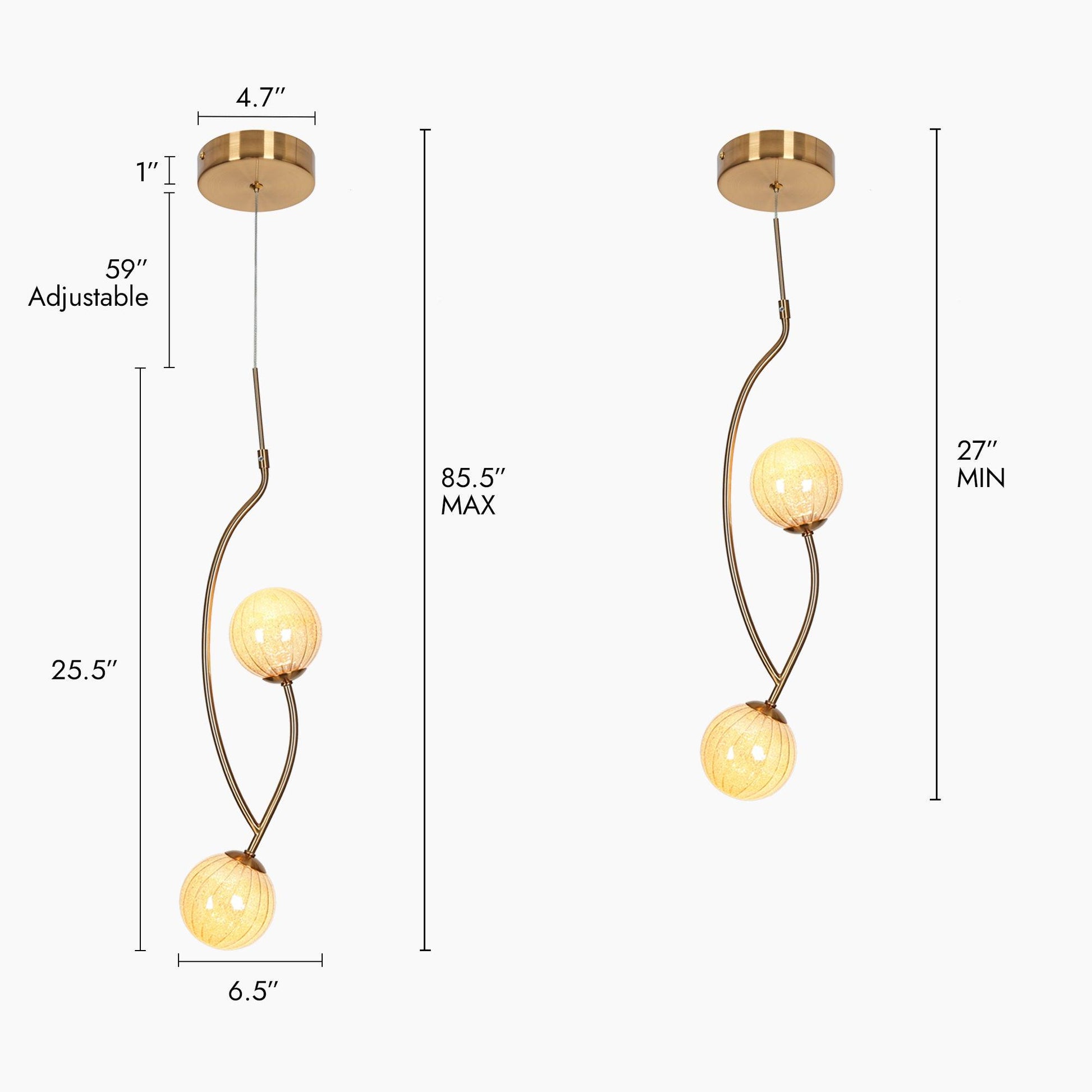 2-Light LED Pendant Lights - Belles Lighting