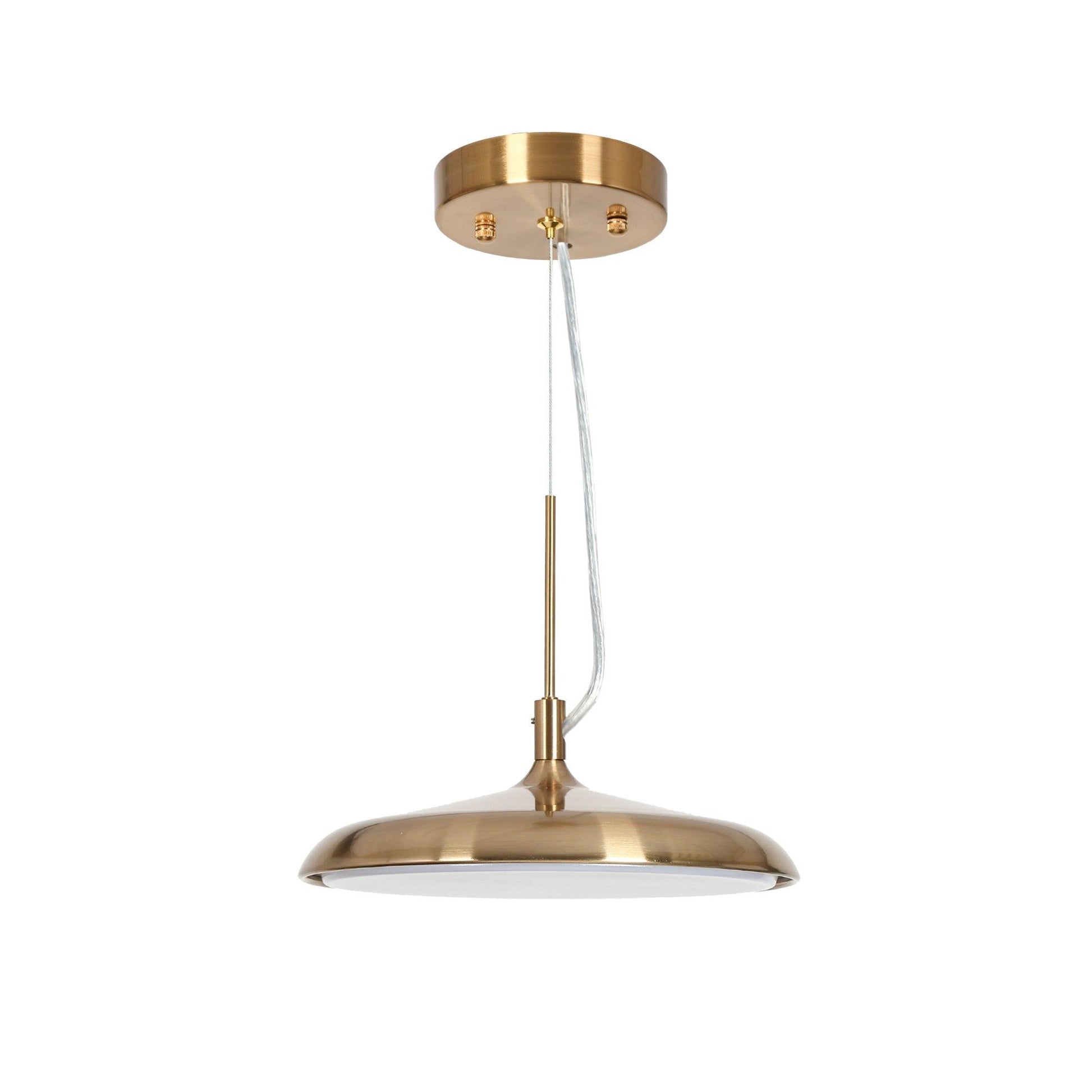 1-Light Gold LED Pendant Light - Belles Lighting