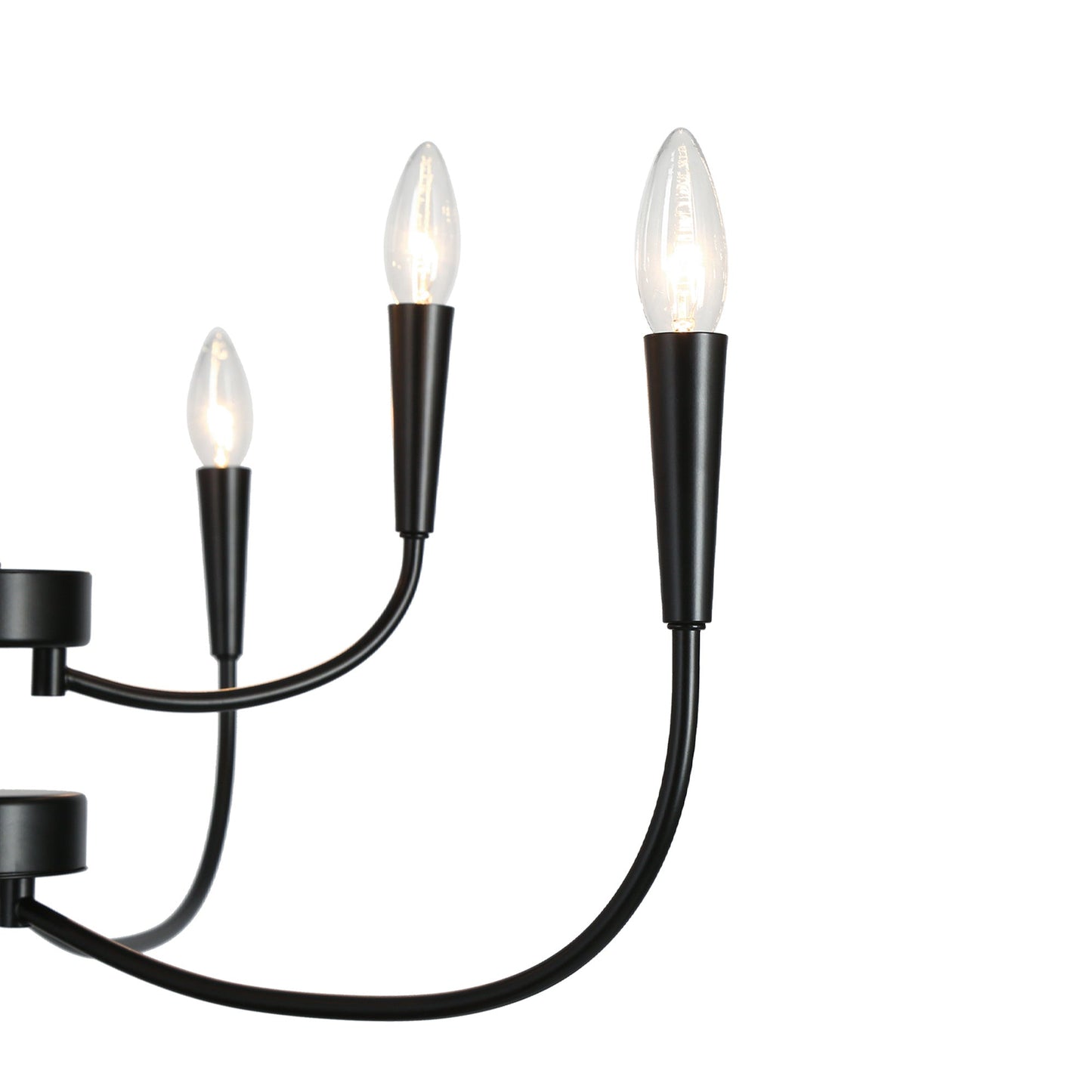 Trucatinon 6-Light Large Black Chandelier