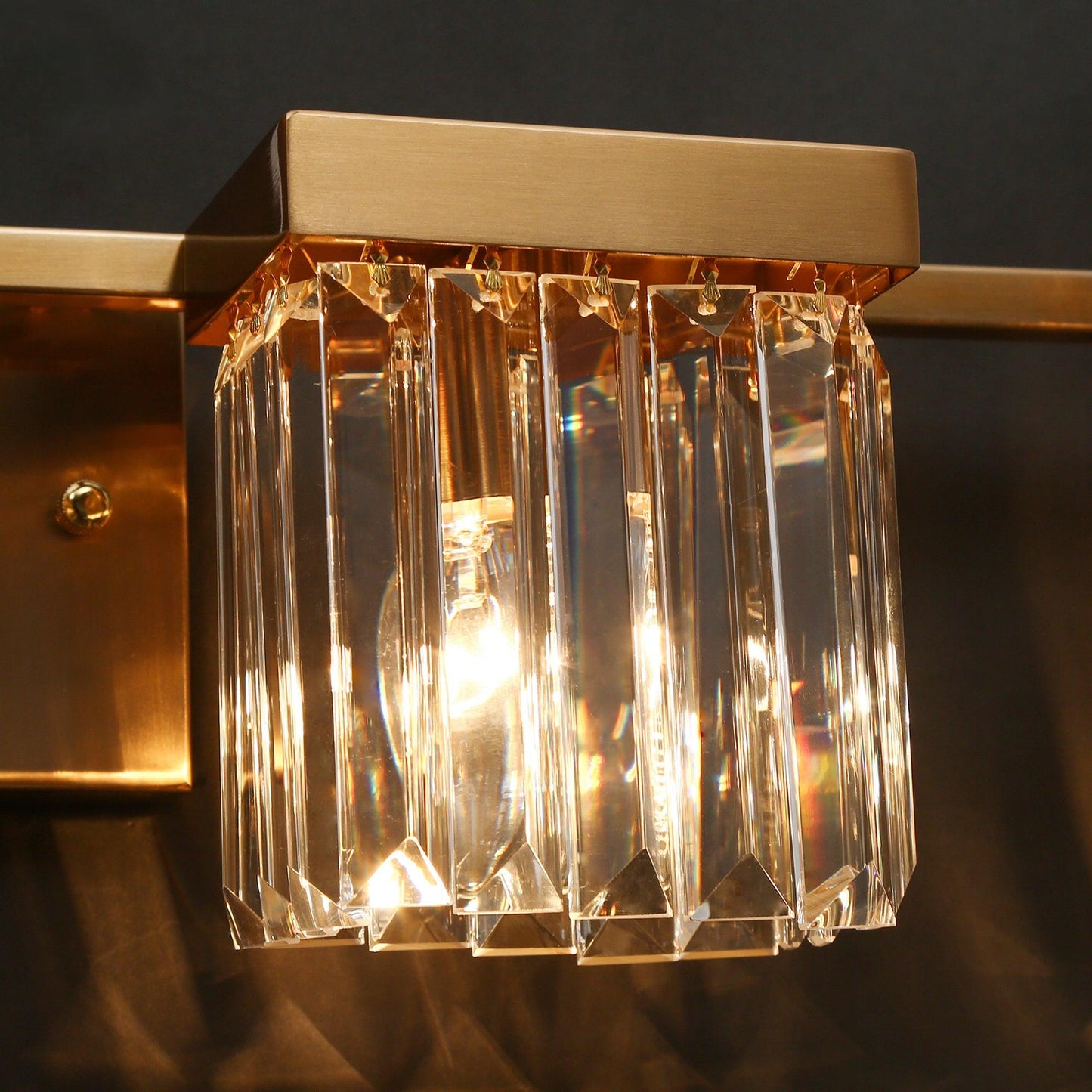 4-Light Modern Gold Crystal Vanity Light - Belles Lighting