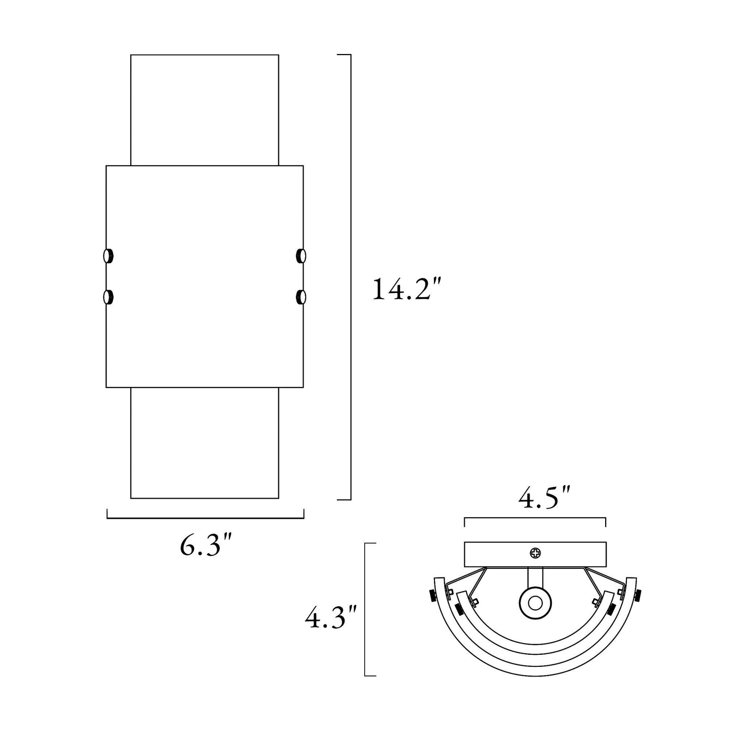 2-Light Glass Wall Sconce - Belles Lighting