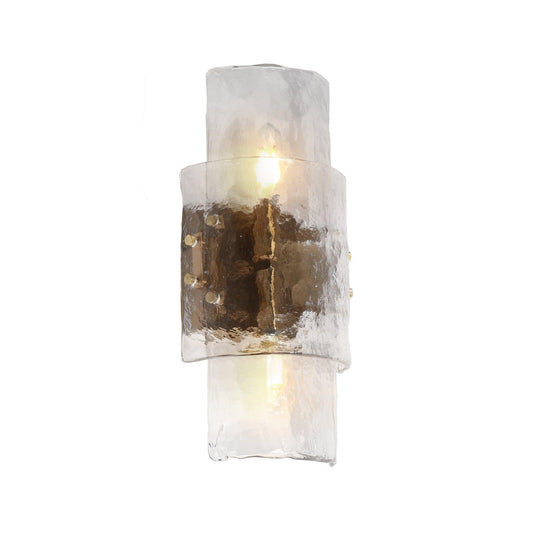 2-Light Glass Wall Sconce - Belles Lighting