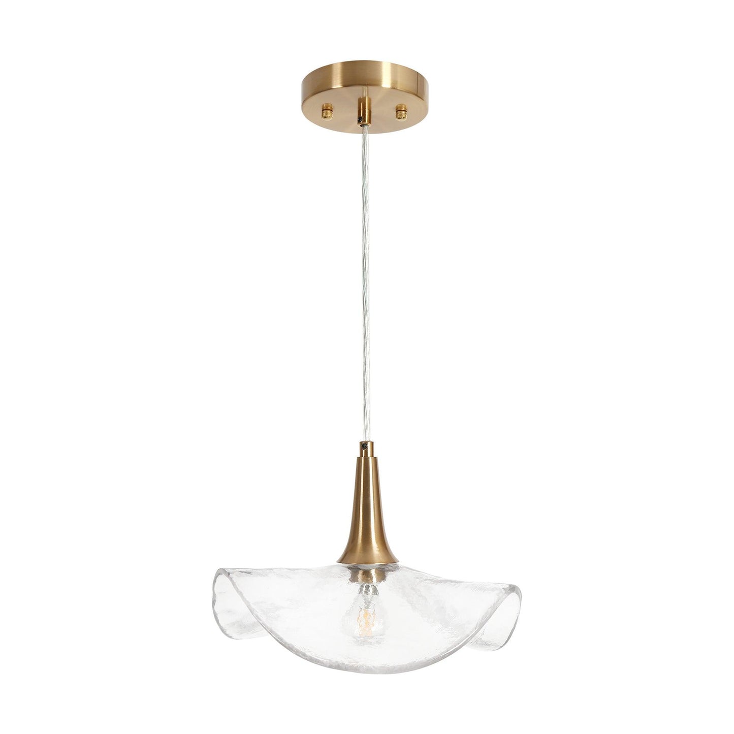 1-Light Brass Pendant Lamp - Belles Lighting