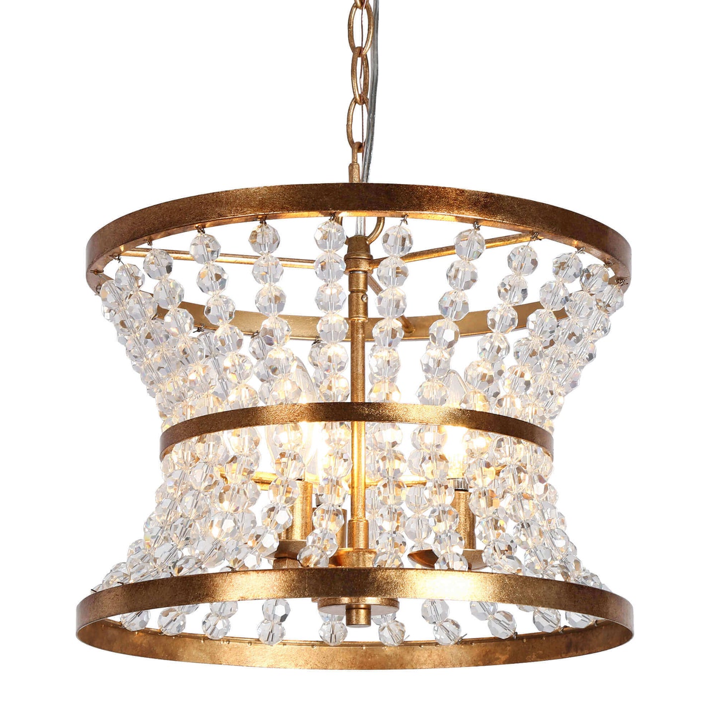 Modern Crystal Beads 3-Light Chandelier