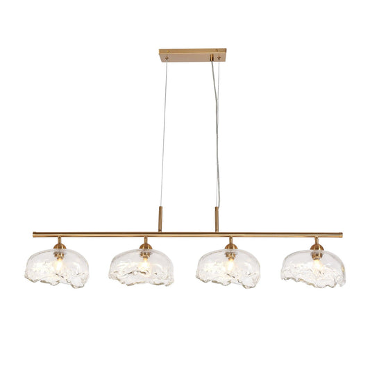 4-Light Brass Kitchen Island Chandelier - Belles Lighting