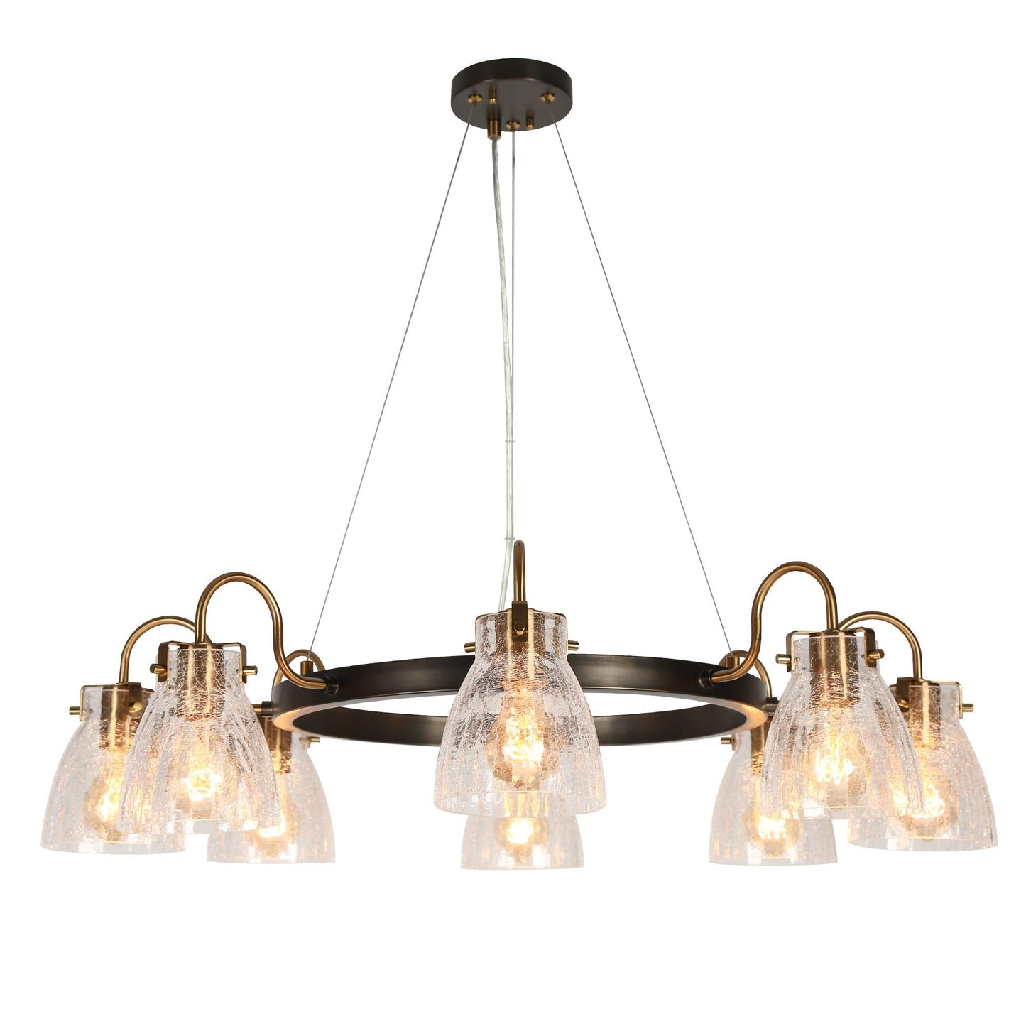 Aidtyrtm 8-Light Oversized Black Chandelier