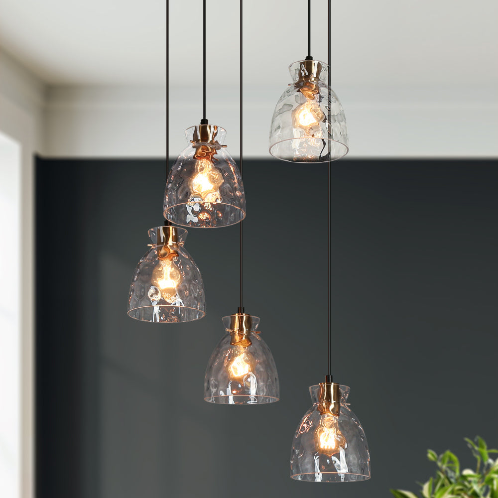 Letophafos 5-Light Small Black Chandelier