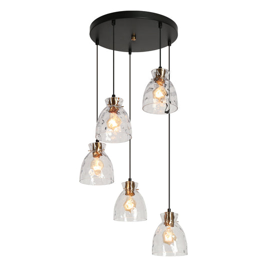 Letophafos 5-Light Small Black Chandelier