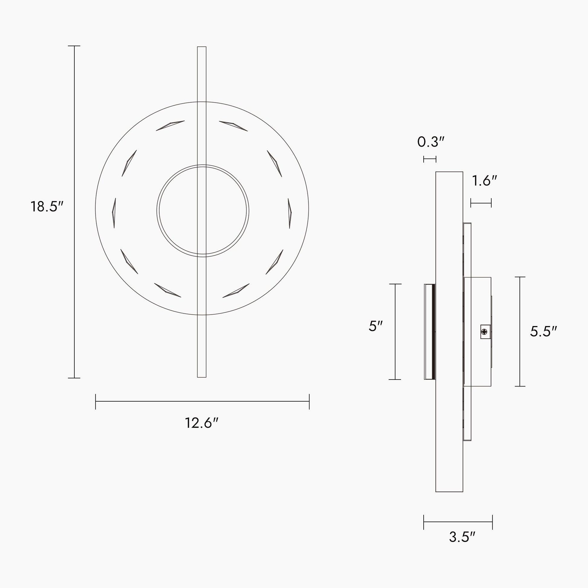 1-Light LED Wall Sconce Lamp - Belles Lighting