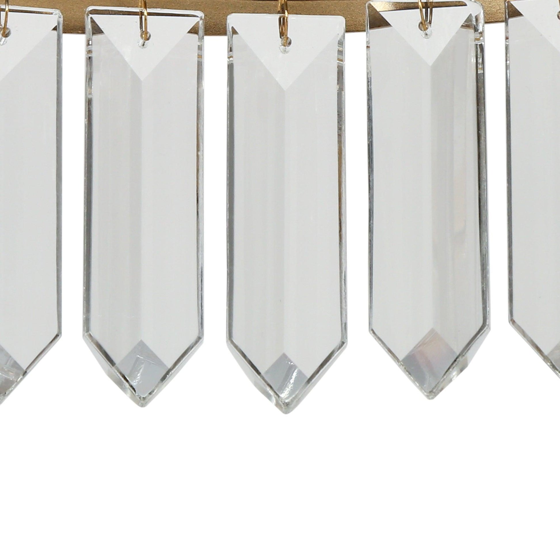 1-Light Glam LED Crystal Chandeliers Brass Finish - Belles Lighting