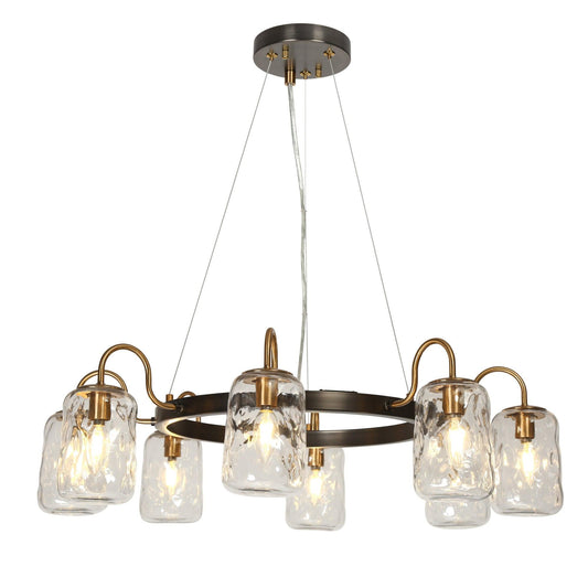 8-Light Wagon Wheel Chandeliers - Belles Lighting