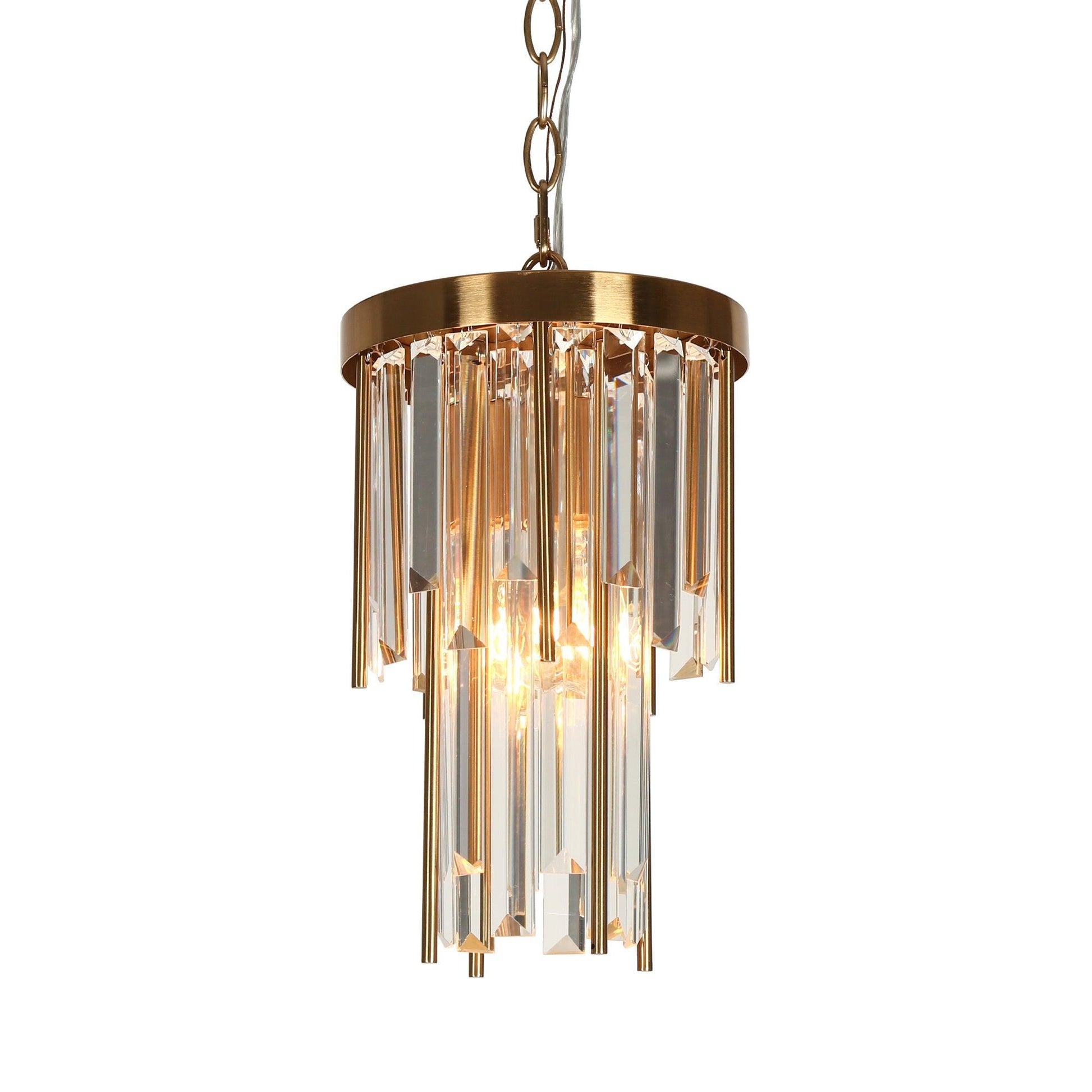 1-Light Glam Crystal Pendant Light - Belles Lighting