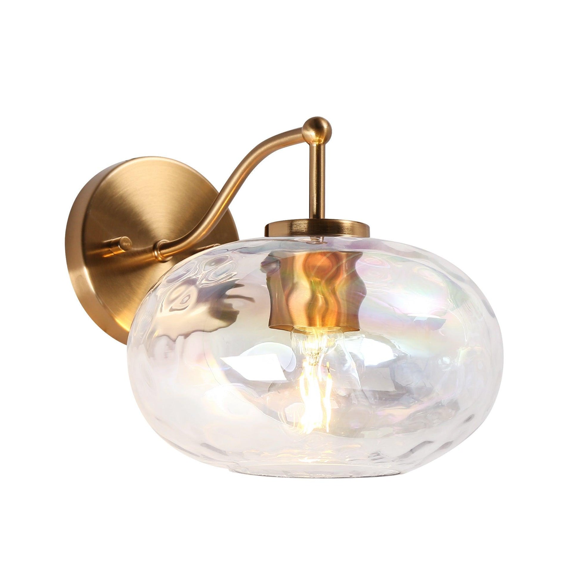 1-Light Colorful Glass Wall Sconce - Belles Lighting