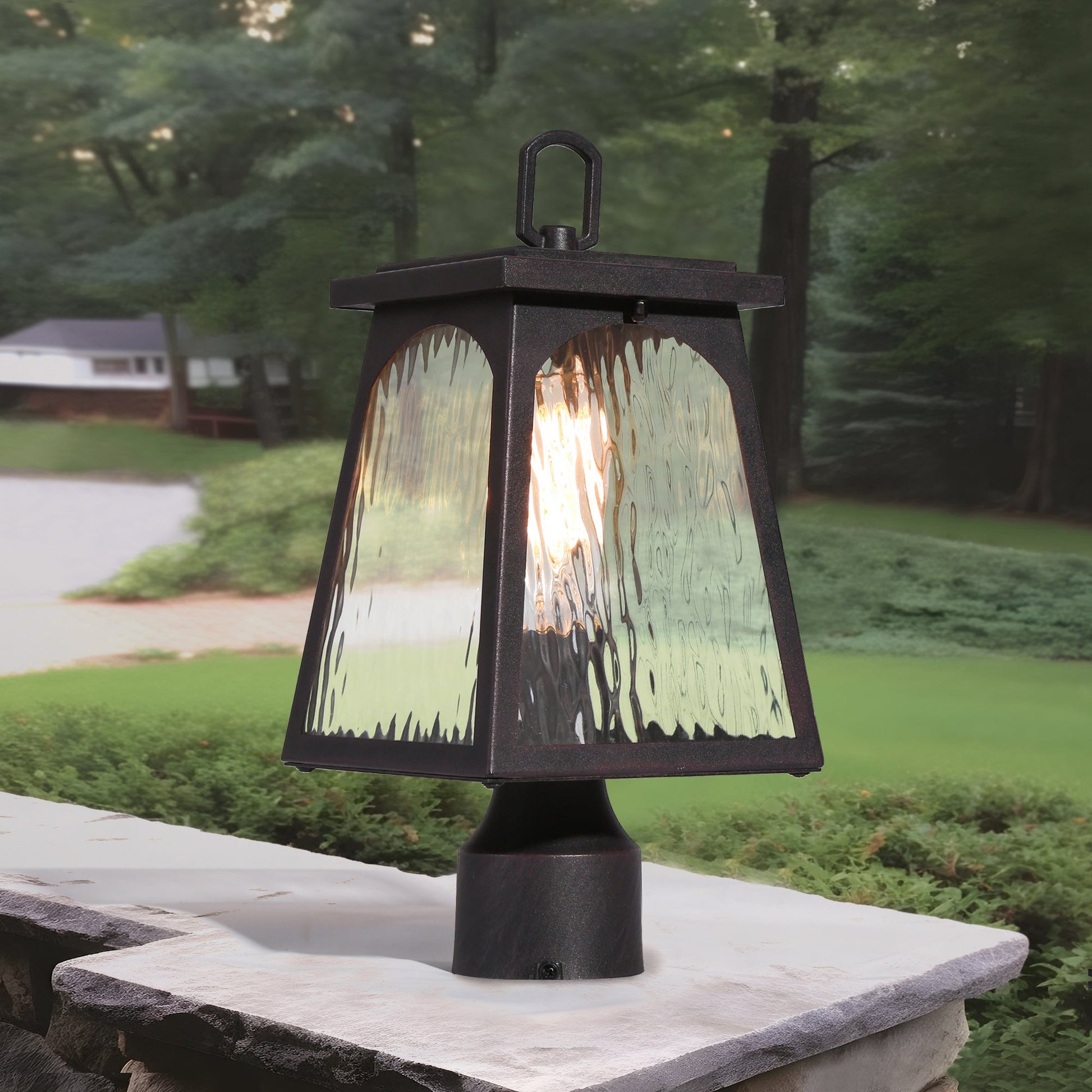 Arctifyra 14.6"H 1-Light Black Outdoor Post Light