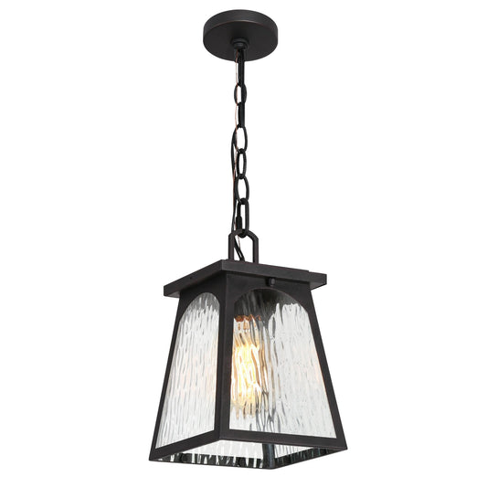 Tiberiusjosip 1-Light Mini Black Outdoor Pendant Light