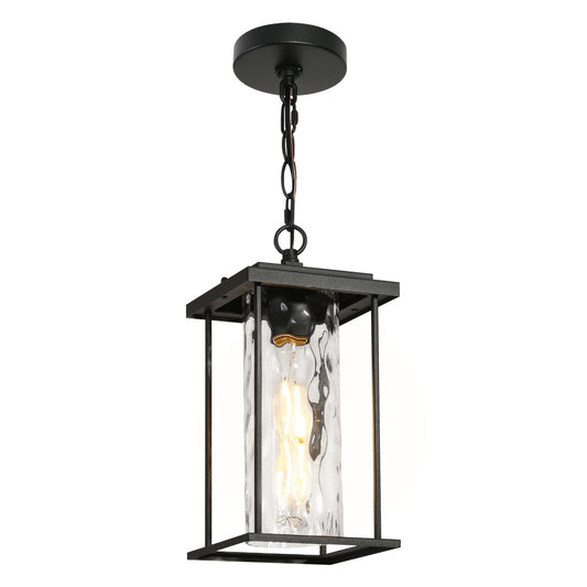 Mangosteen 1-Light Mini Black Outdoor Pendant Light