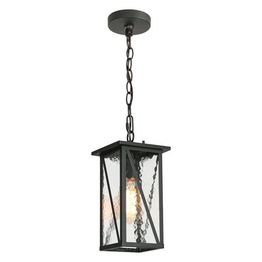 Saturninus 1-light Mini Black Outdoor Pendant Light