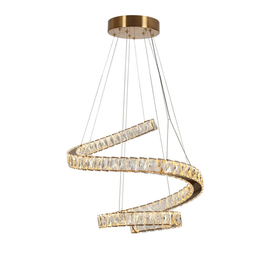 Gold Crystal LED Chandelier Lights - Belles Lighting