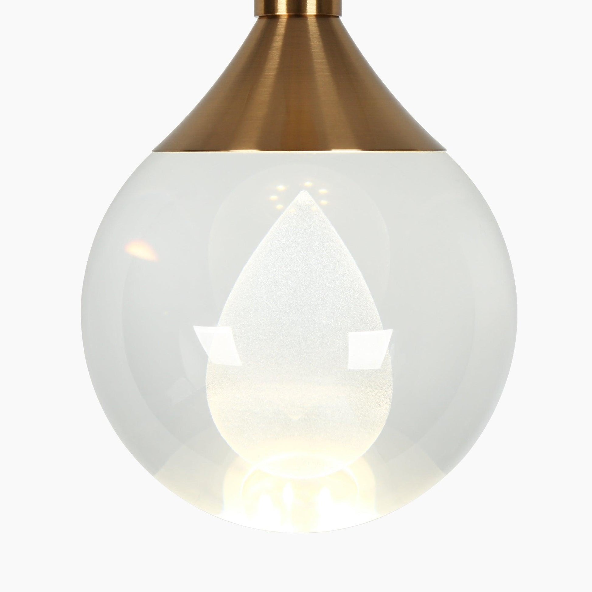 1-Light LED Solid Bubble Crystal Pendant Light - Belles Lighting