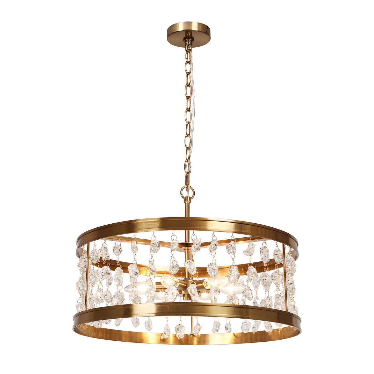 Modern Crystal Beads 6-Light Drum Chandelier