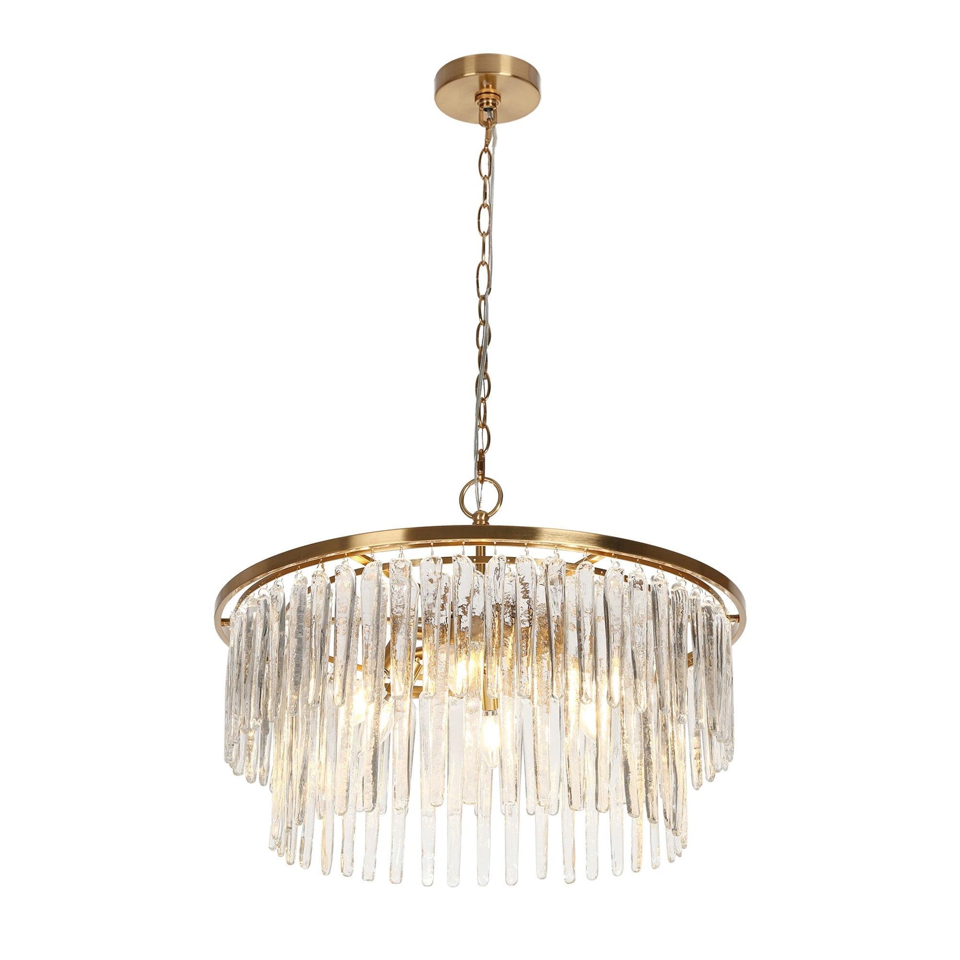 6-Light Drum Crystal Chandeliers - Belles Lighting