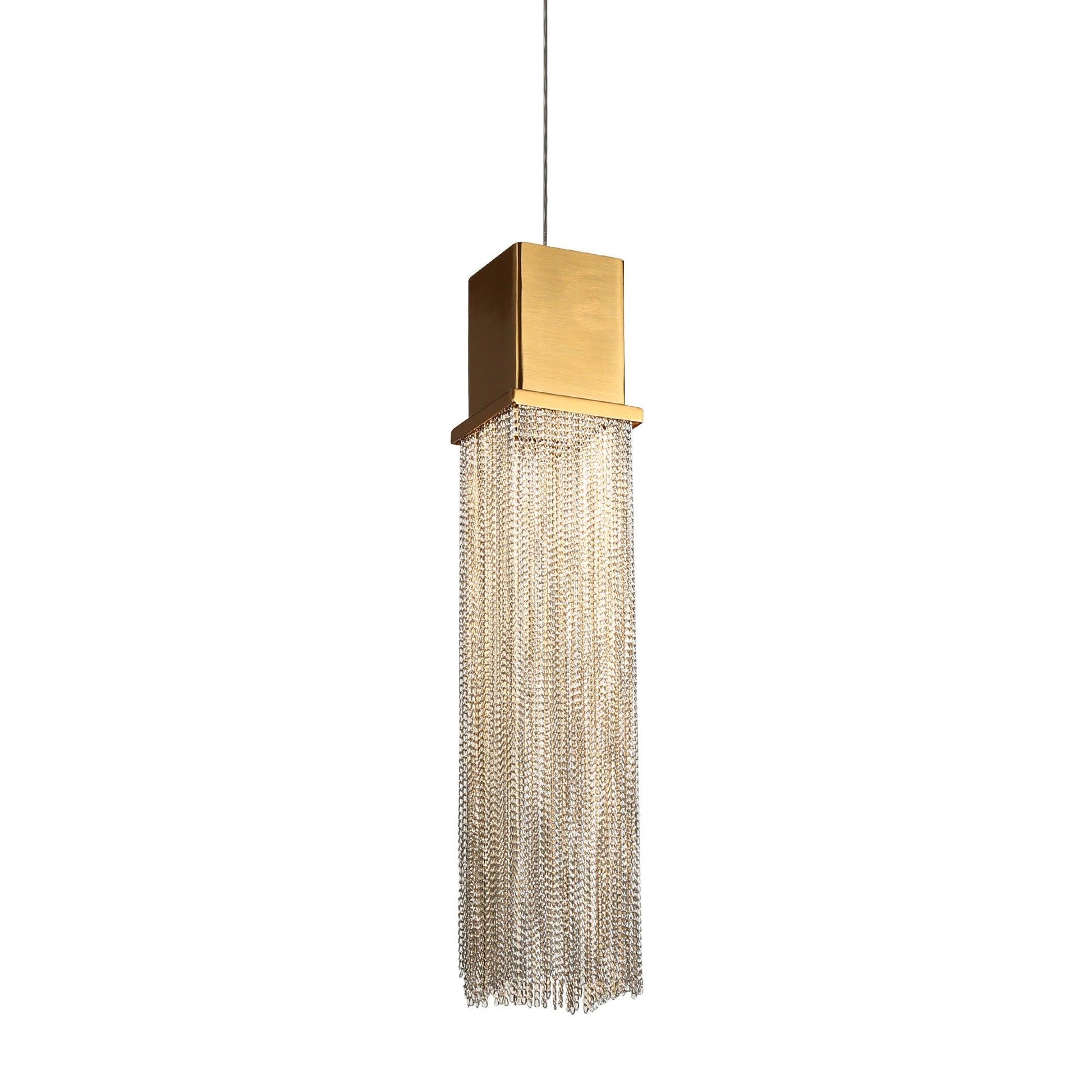 1-Light LED Chain Tassel Pendant Lights - Belles Lighting