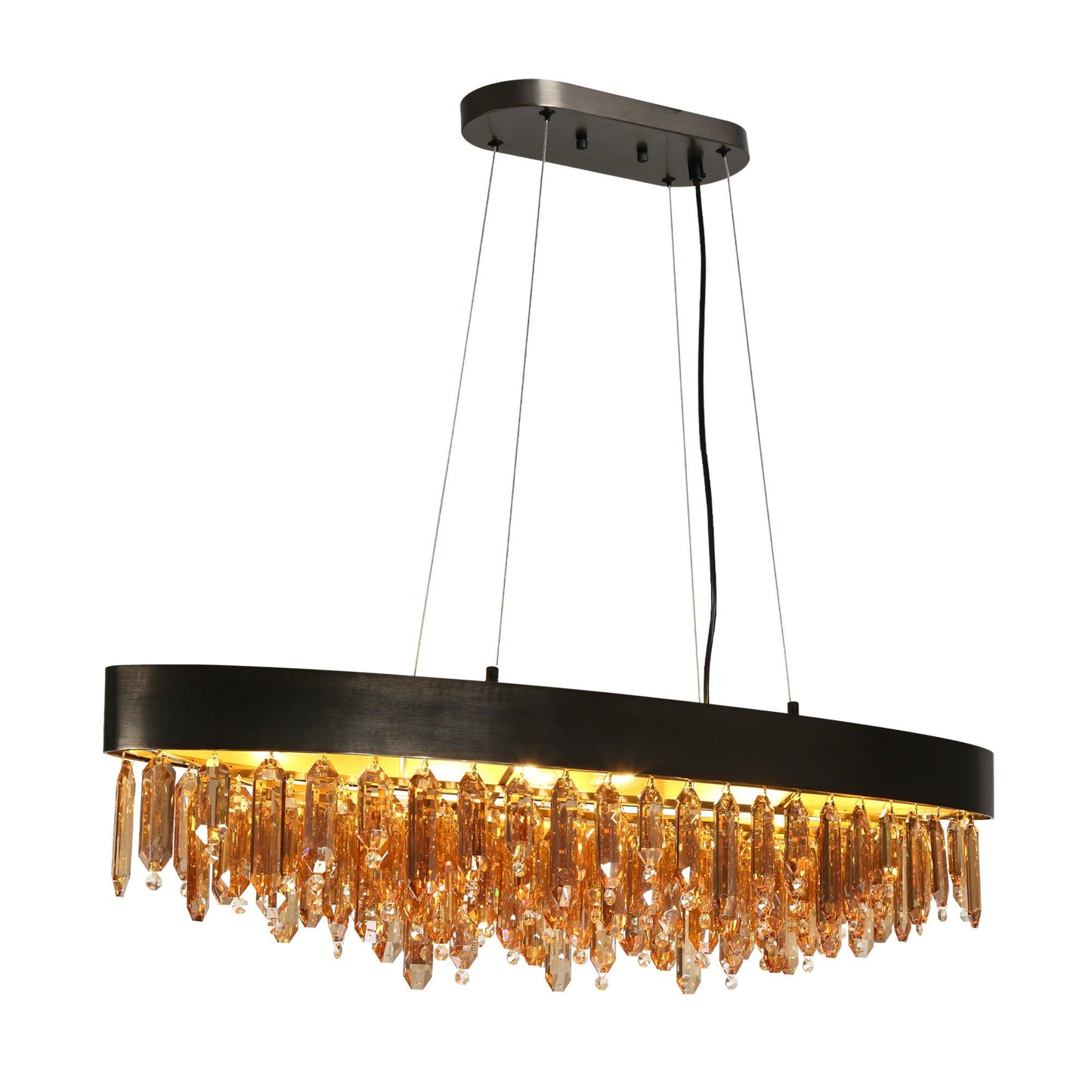 10-Light Crystal Kitchen Island Chandeliers - Belles Lighting