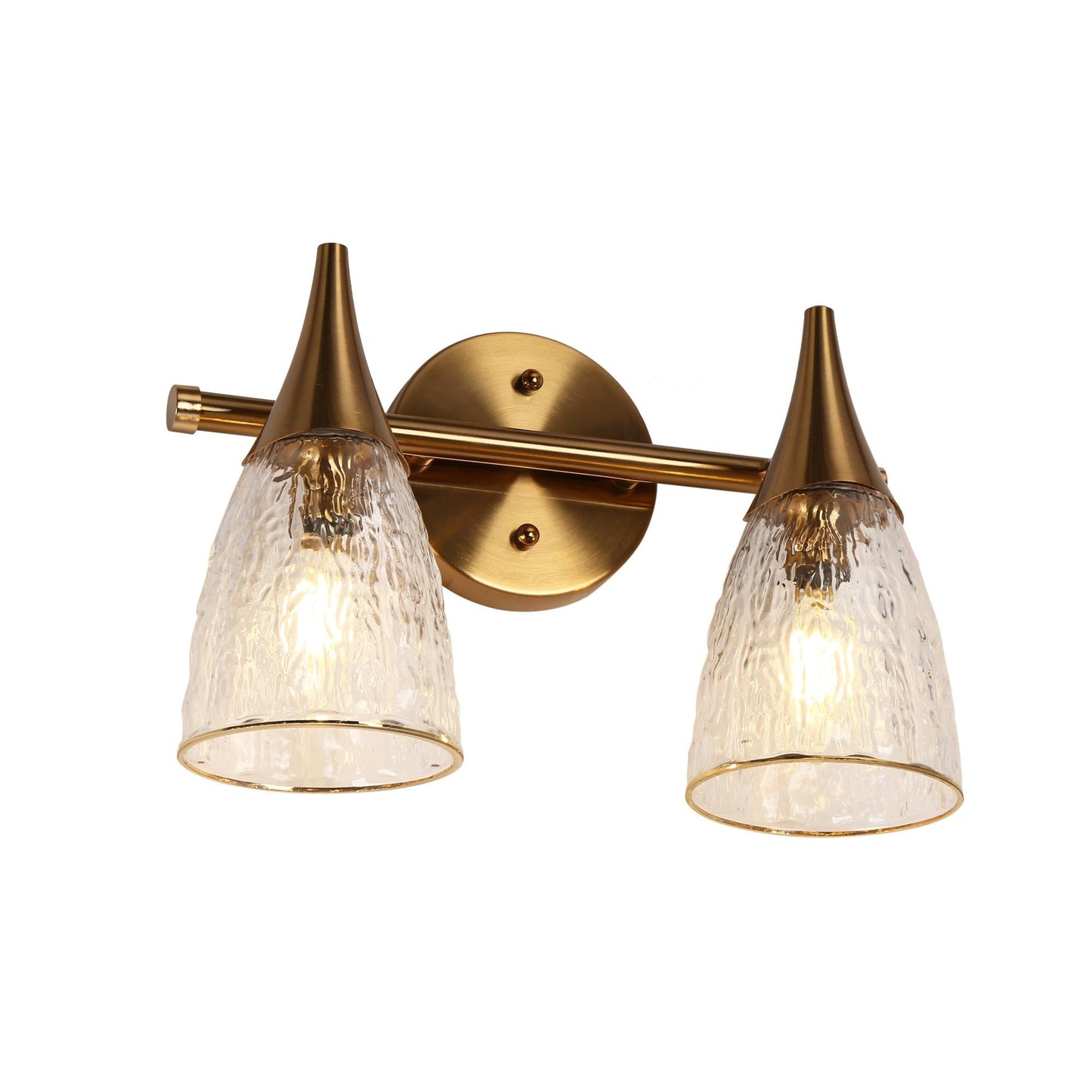 Ruthebic 2-Light Brass Vanity Light