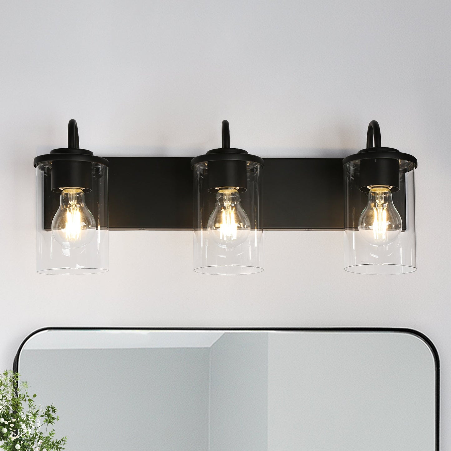 Clytaemnestric 3-Light Black Vanity Light