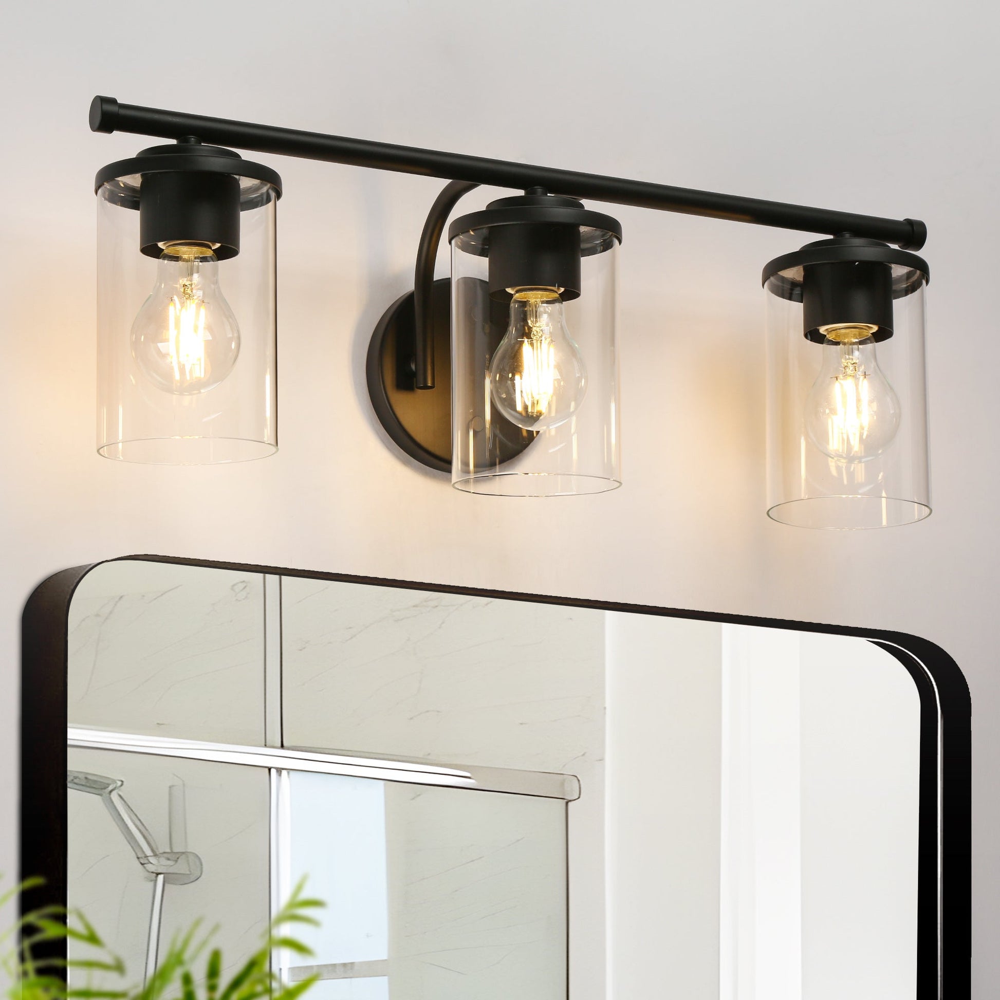 Clytaemnestric 3-Light Black Vanity Light