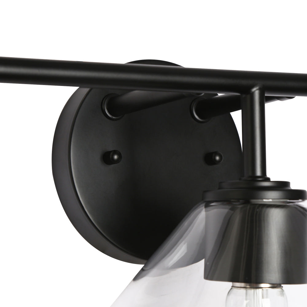 Lethoptird 3-Light Black Vanity Light