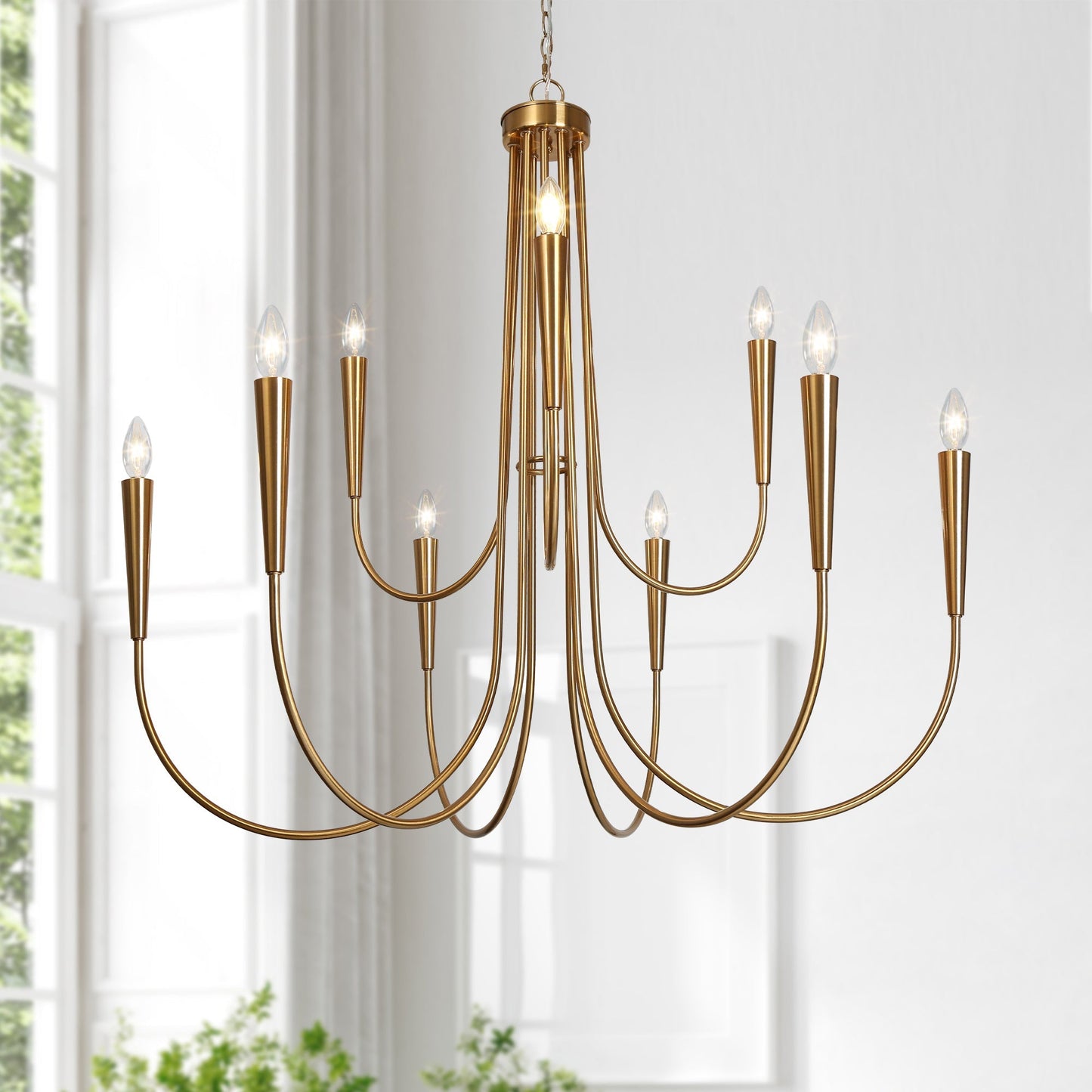 Ceniprimo 9-Light Oversized Brown Chandelier