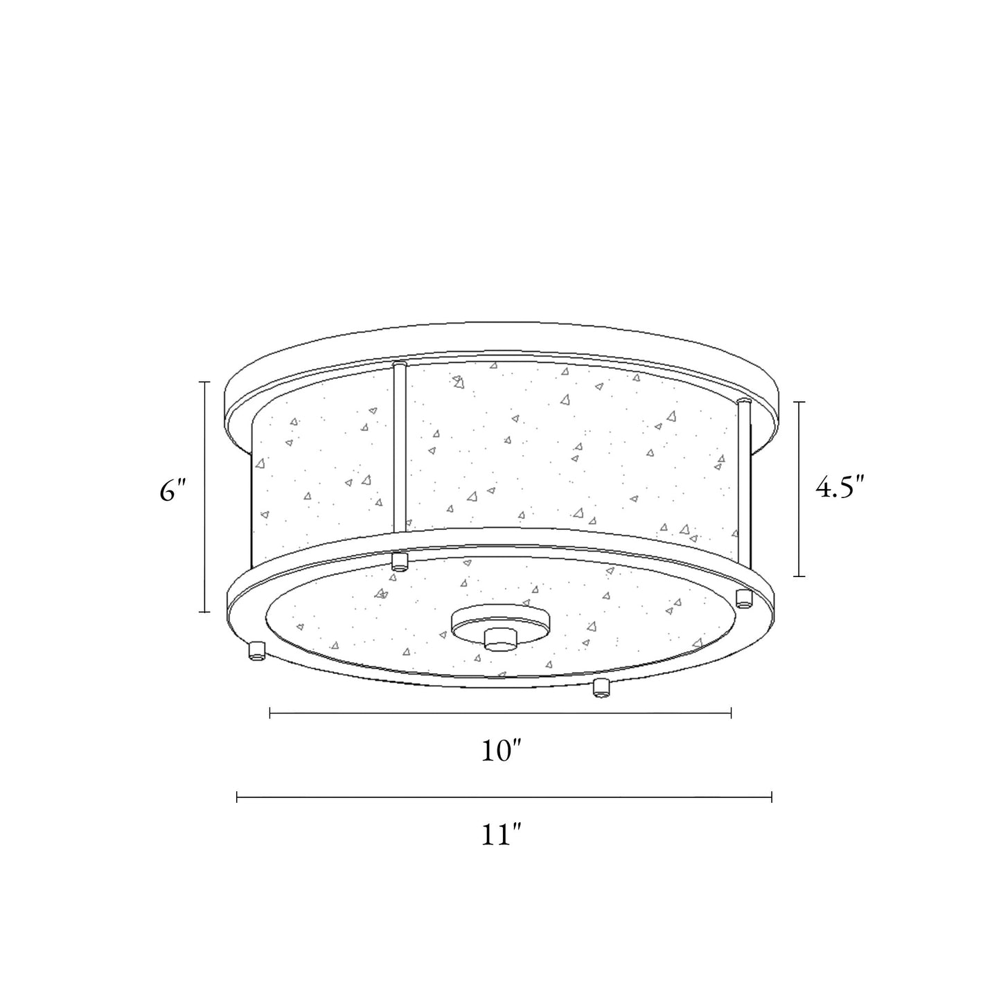 Gudgeonmoni 2-Light Mini Black Flush-Mount Light