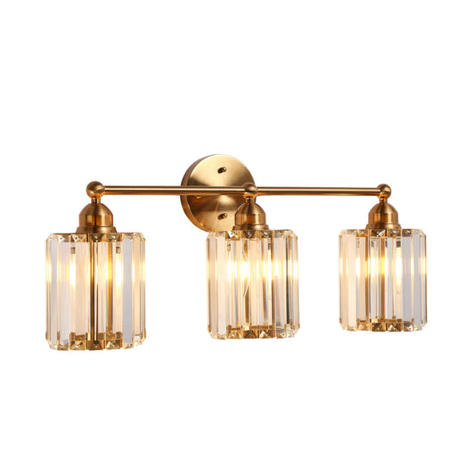 DofeoliNuw 3-Light Gold Crystal Vanity Light