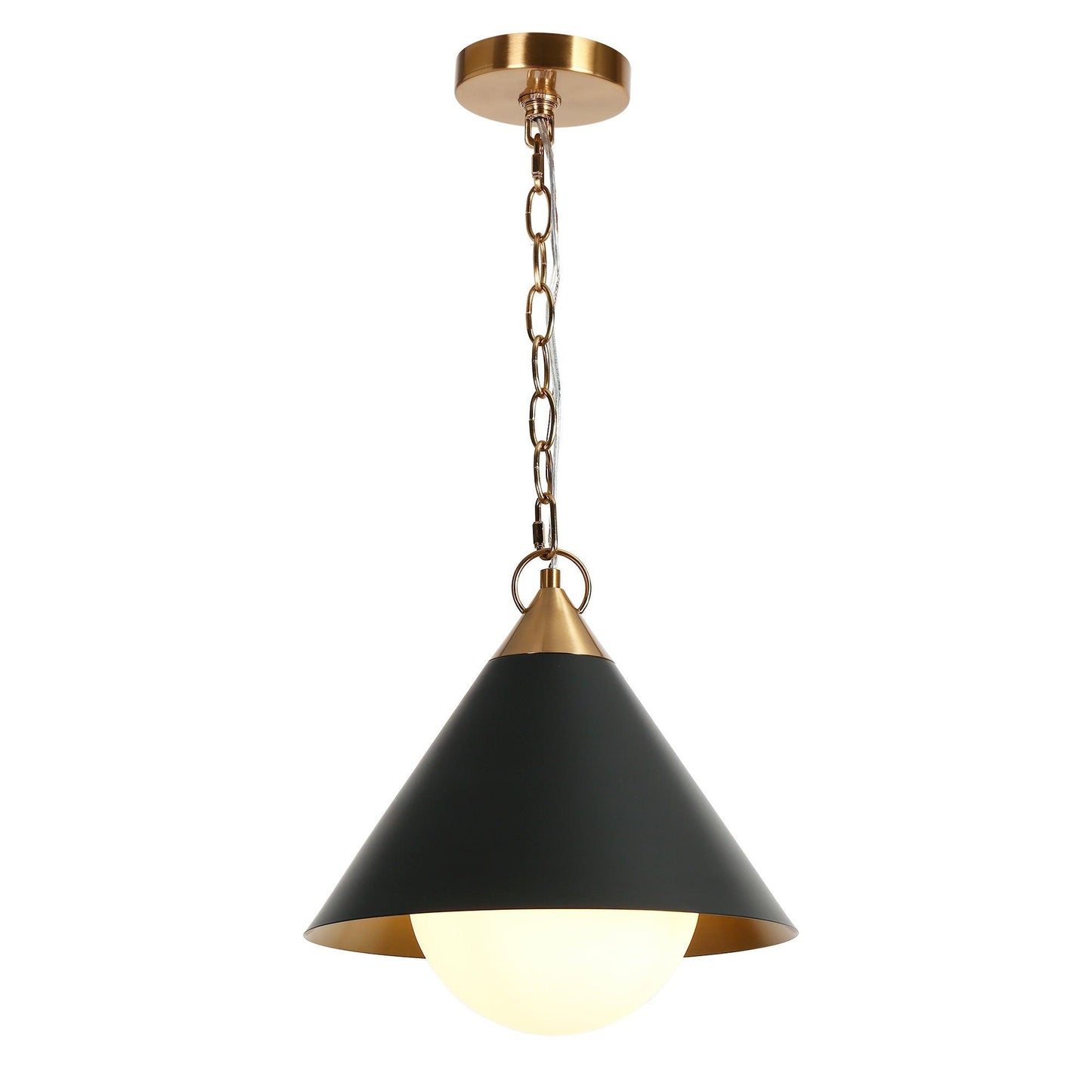 1-Light Pendant Light with Frosted Glass Shade - Belles Lighting