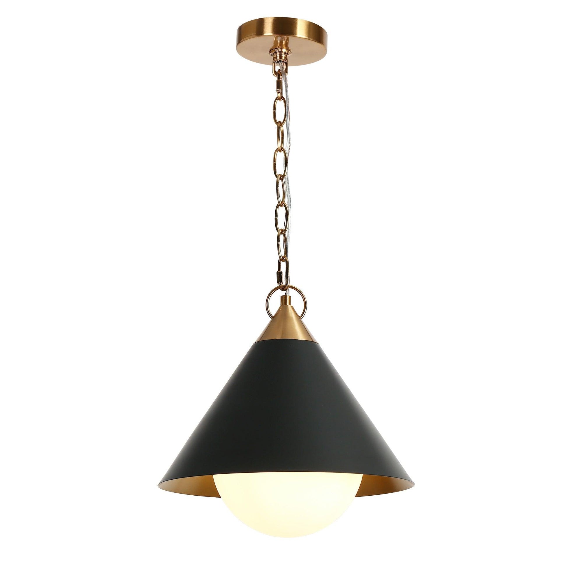 1-Light Pendant Light with Frosted Glass Shade - Belles Lighting