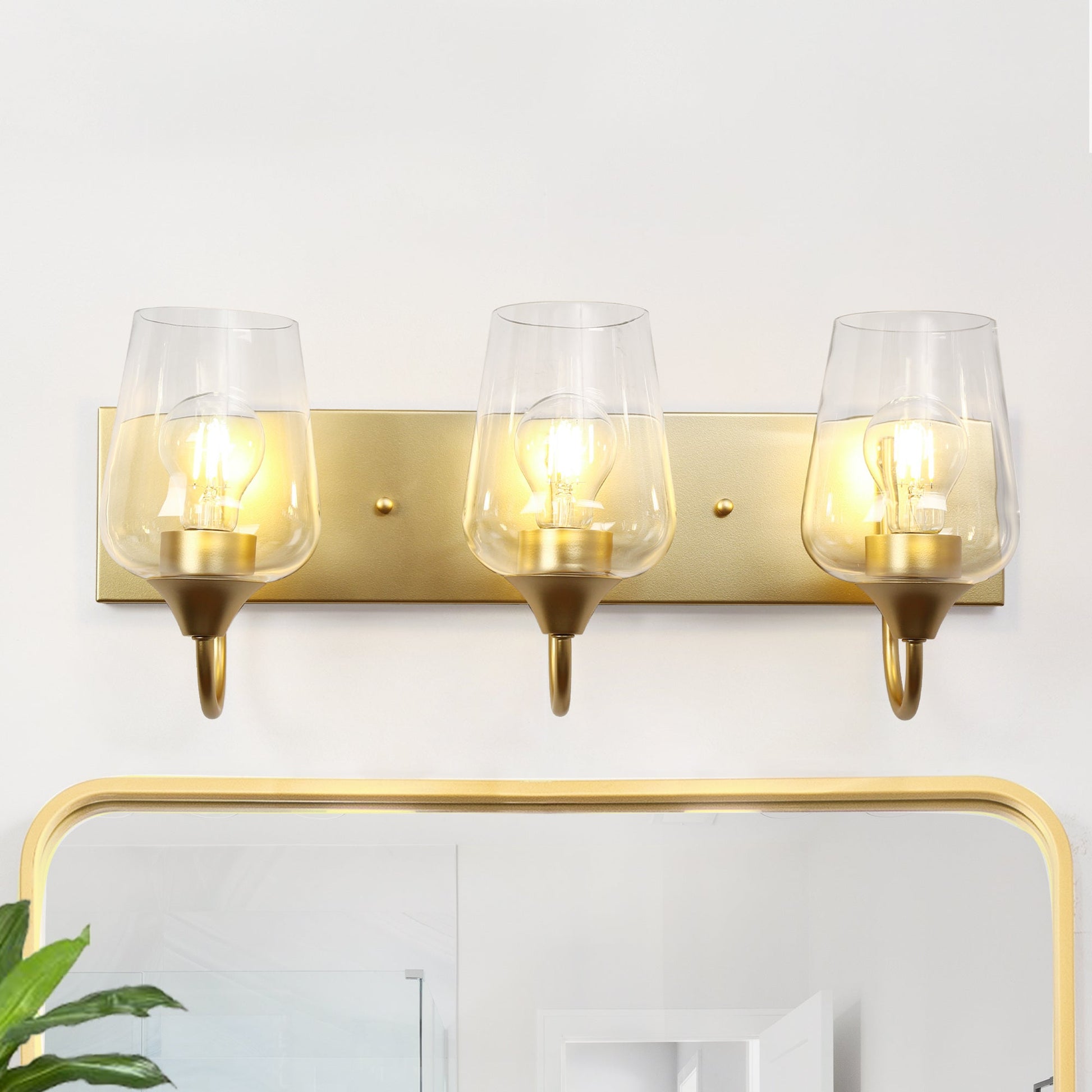 Rambutan 3-Light Gold Vanity Light