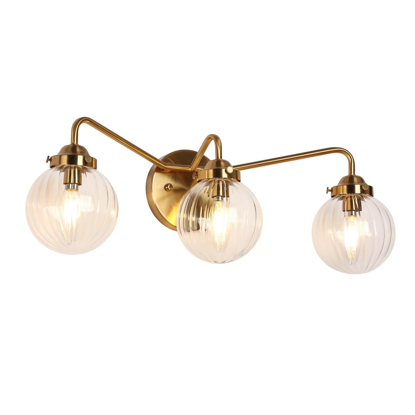 Amarantiser 3-Light Brass Vanity Light