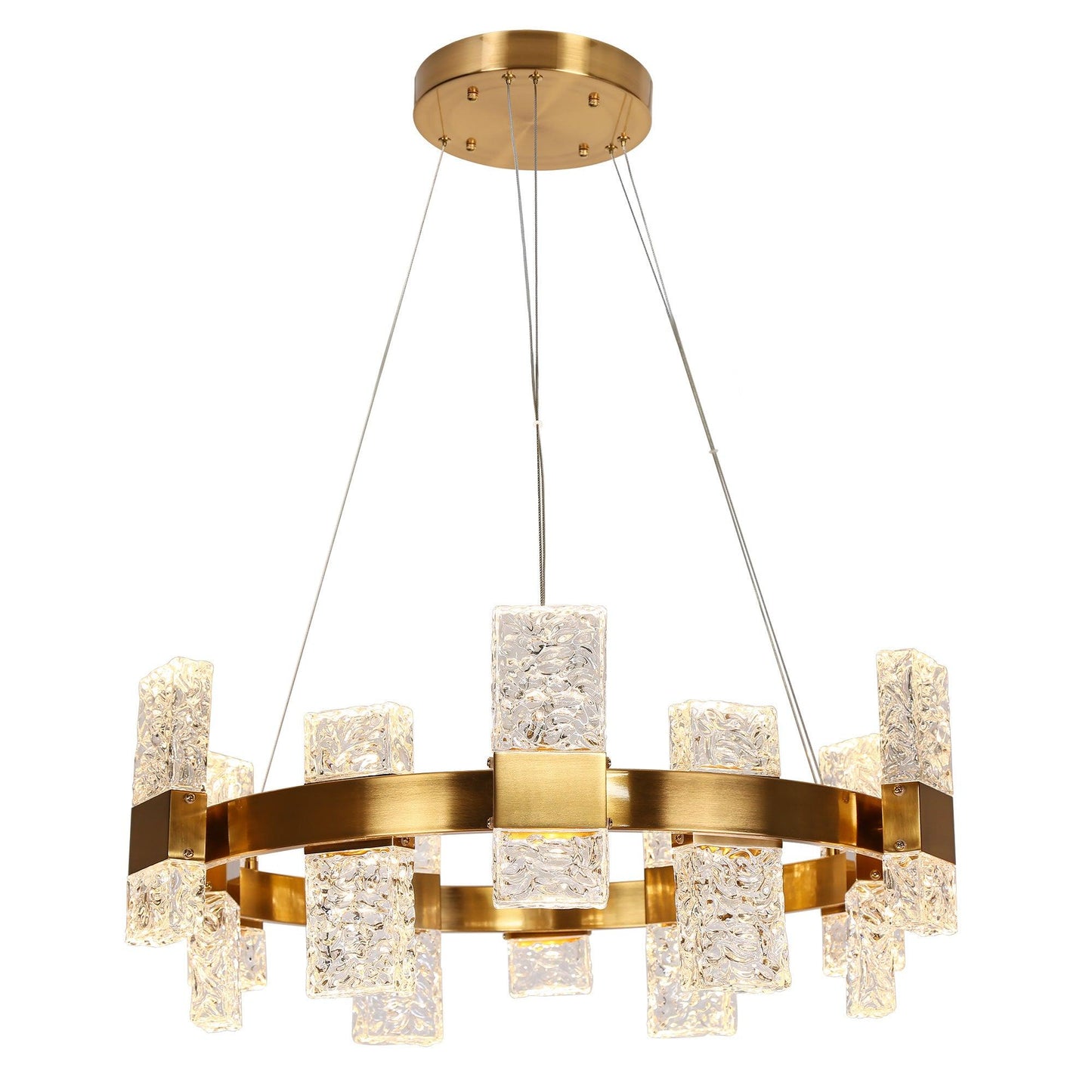 24-Light LED Glass Chandelier - Belles Lighting