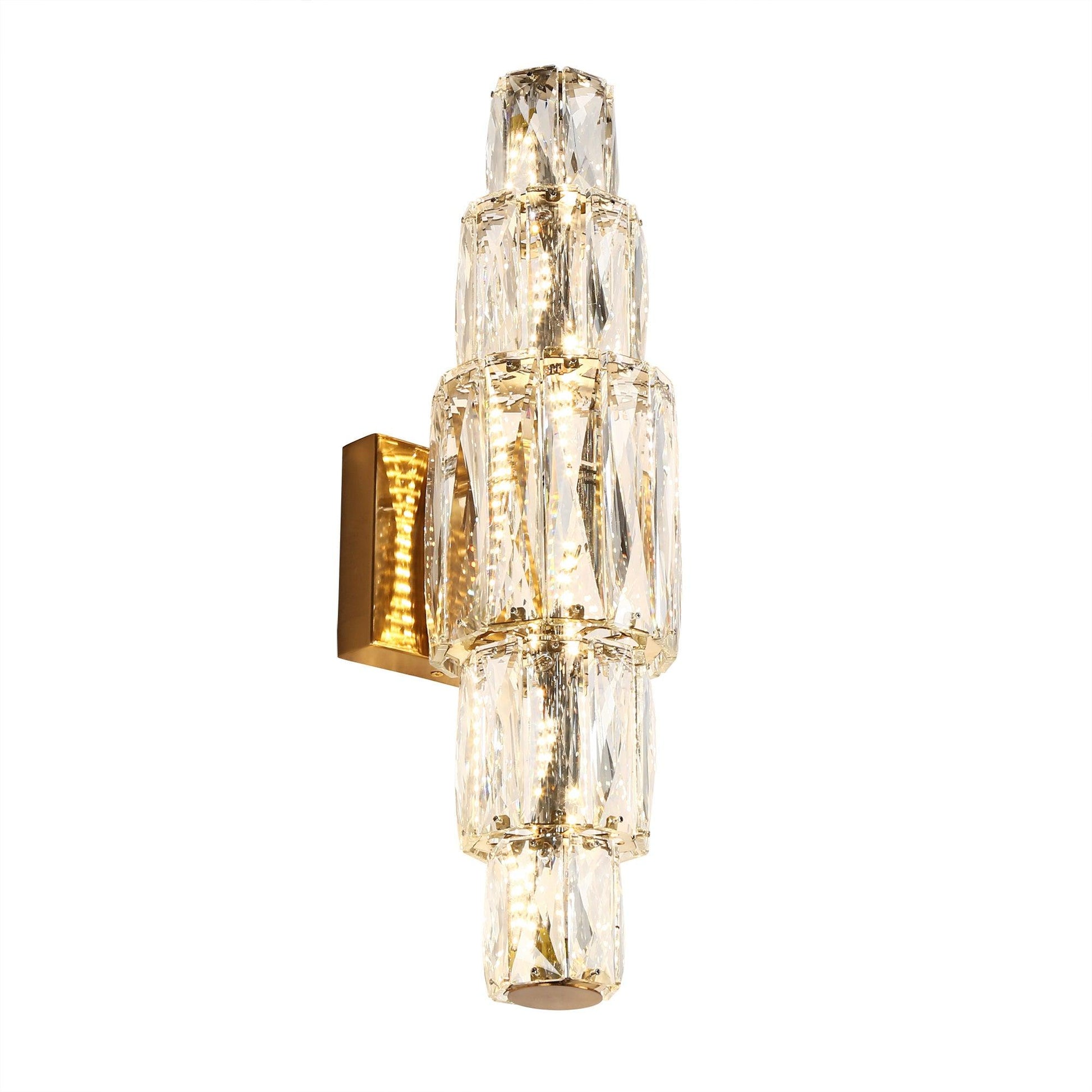 1-Light LED Crystal Wall Sconce - Belles Lighting