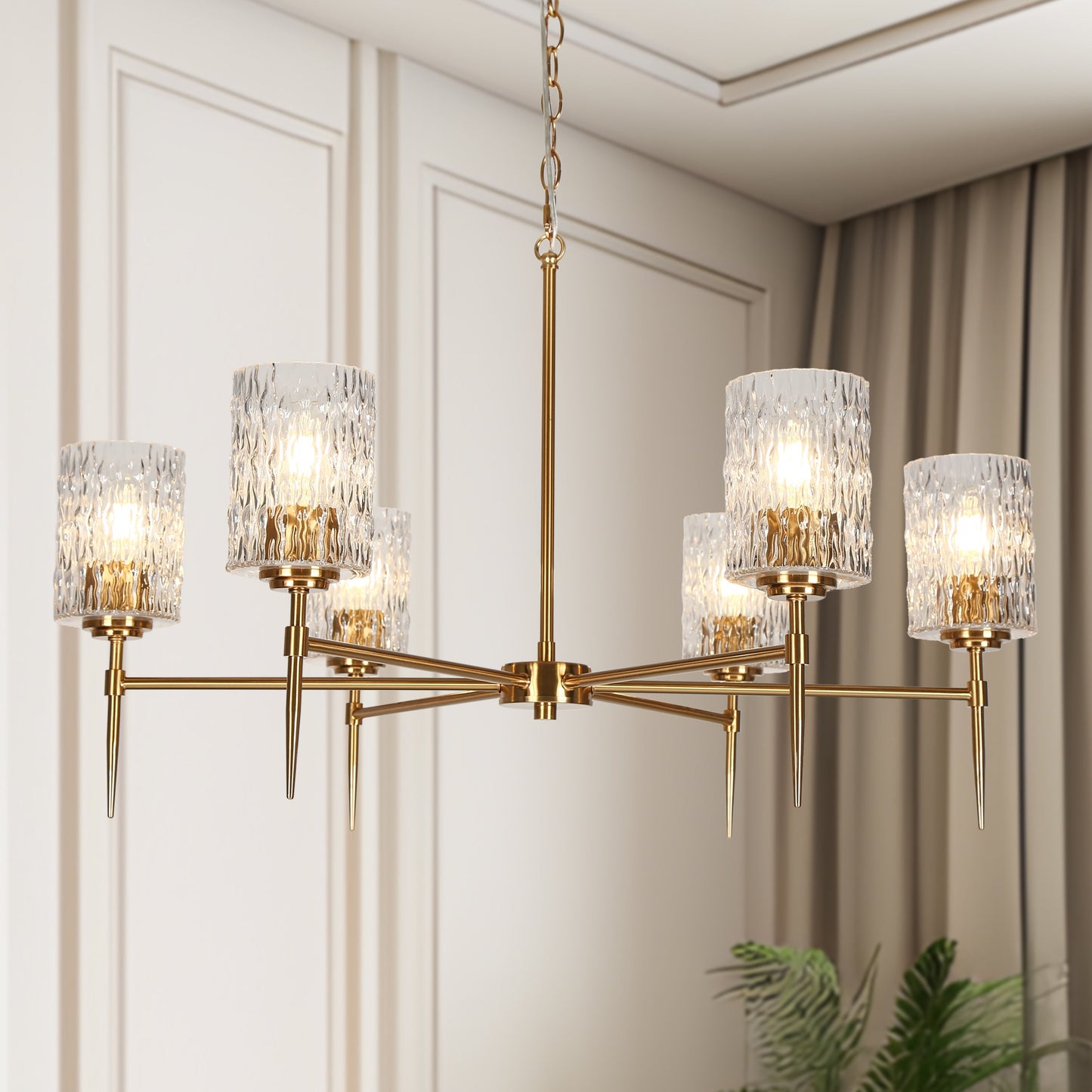 Everardgeon 6-Light Large Brass Chandelier