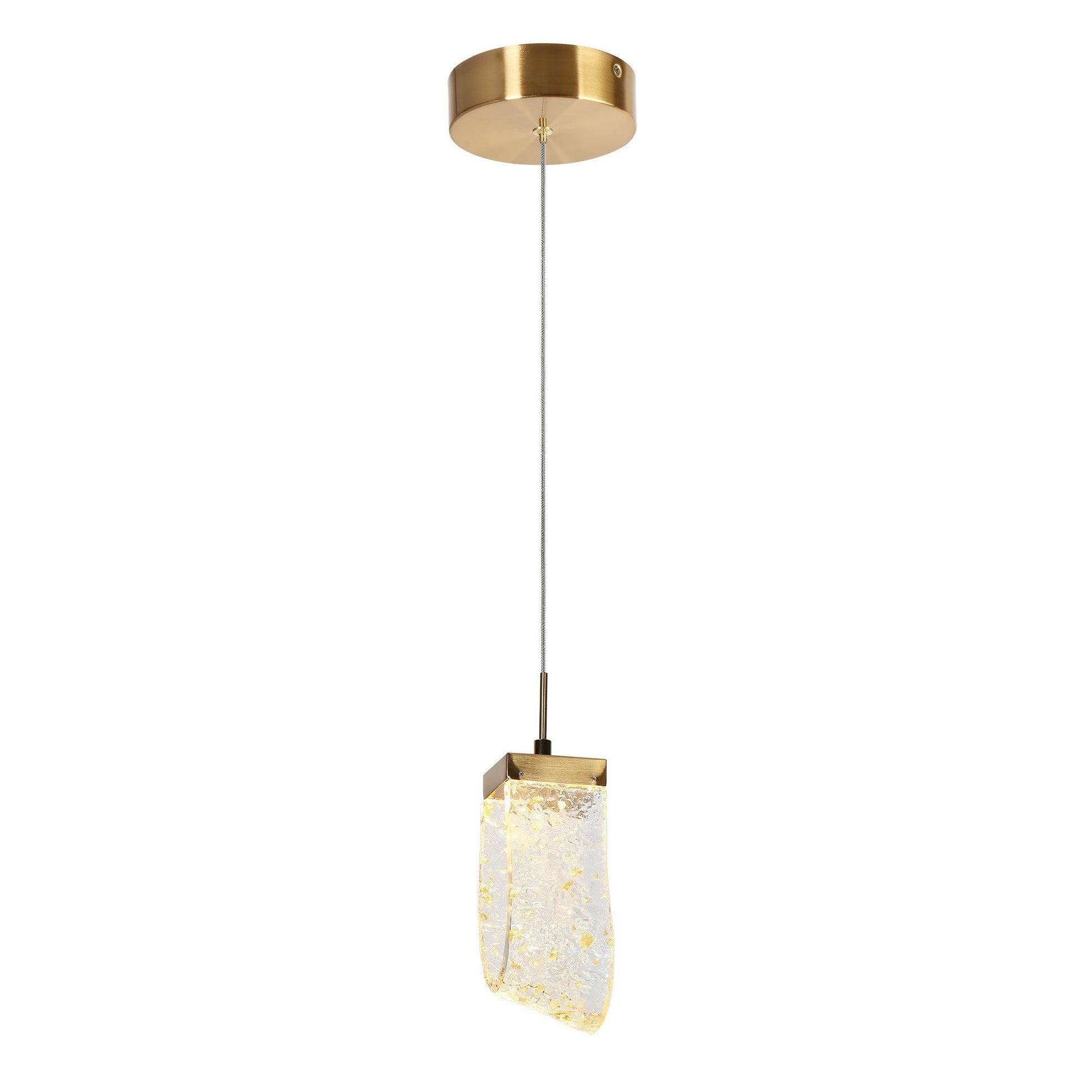 1-Light LED Resin Pendant Light - Belles Lighting