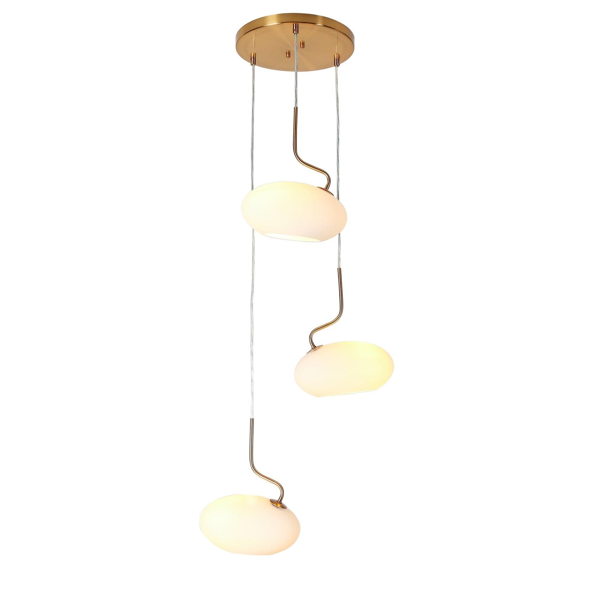 3-Light Cluster Frosted Glass Pendant Light - Belles Lighting