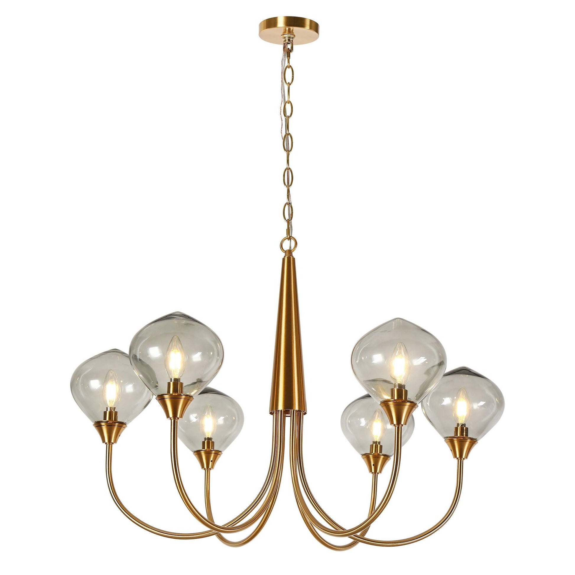 6-Light Gold Chandeliers - Belles Lighting