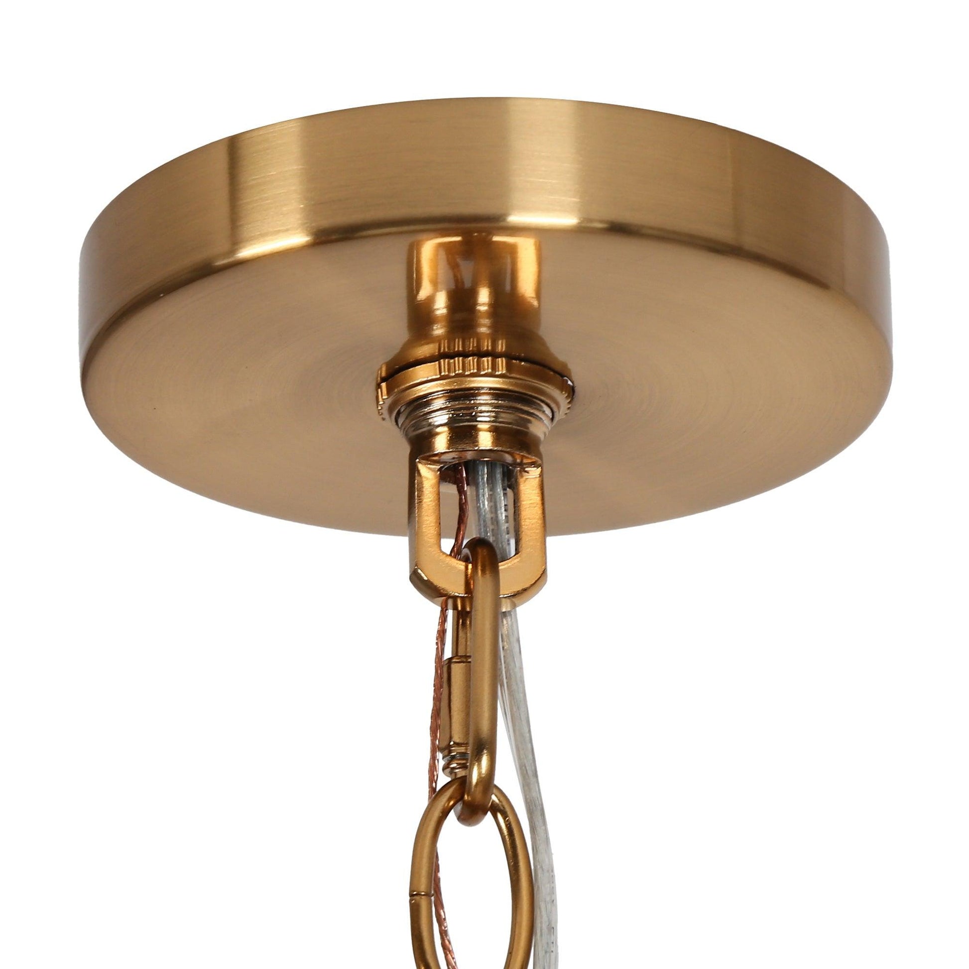 8-Light Gold Glass Wheel Chandeliers - Belles Lighting