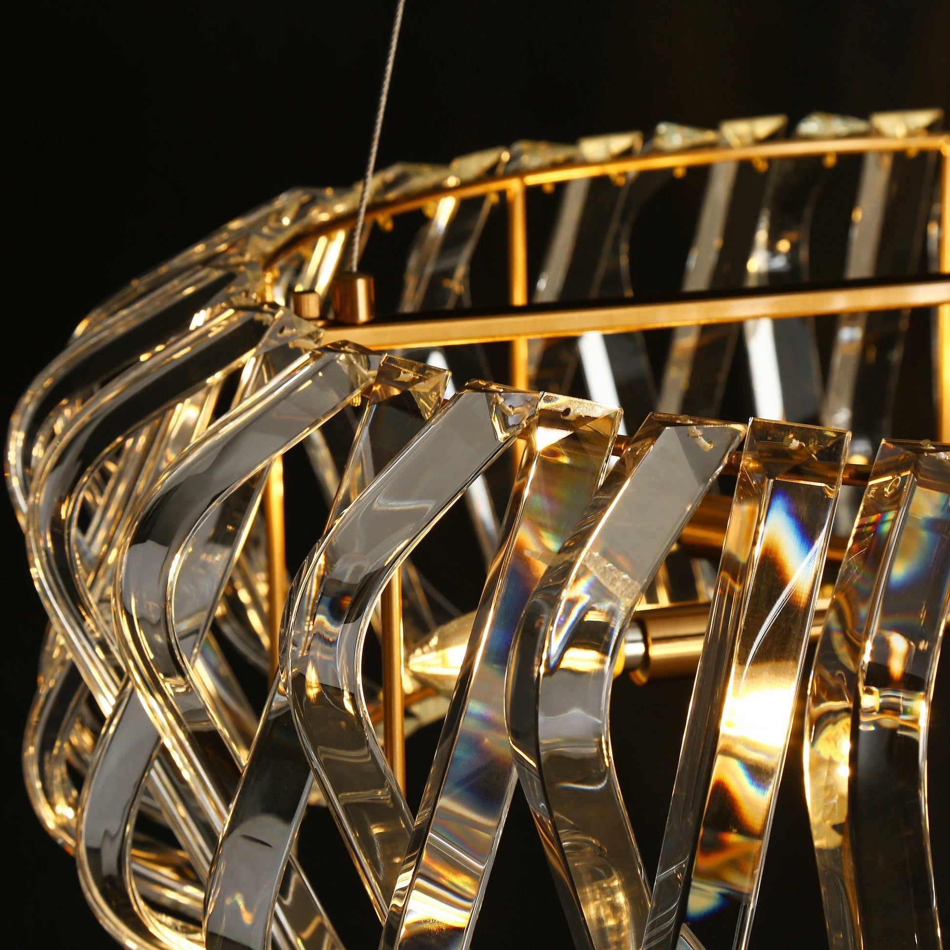 6-Light Drum Crystal Chandelier Lights - Belles Lighting