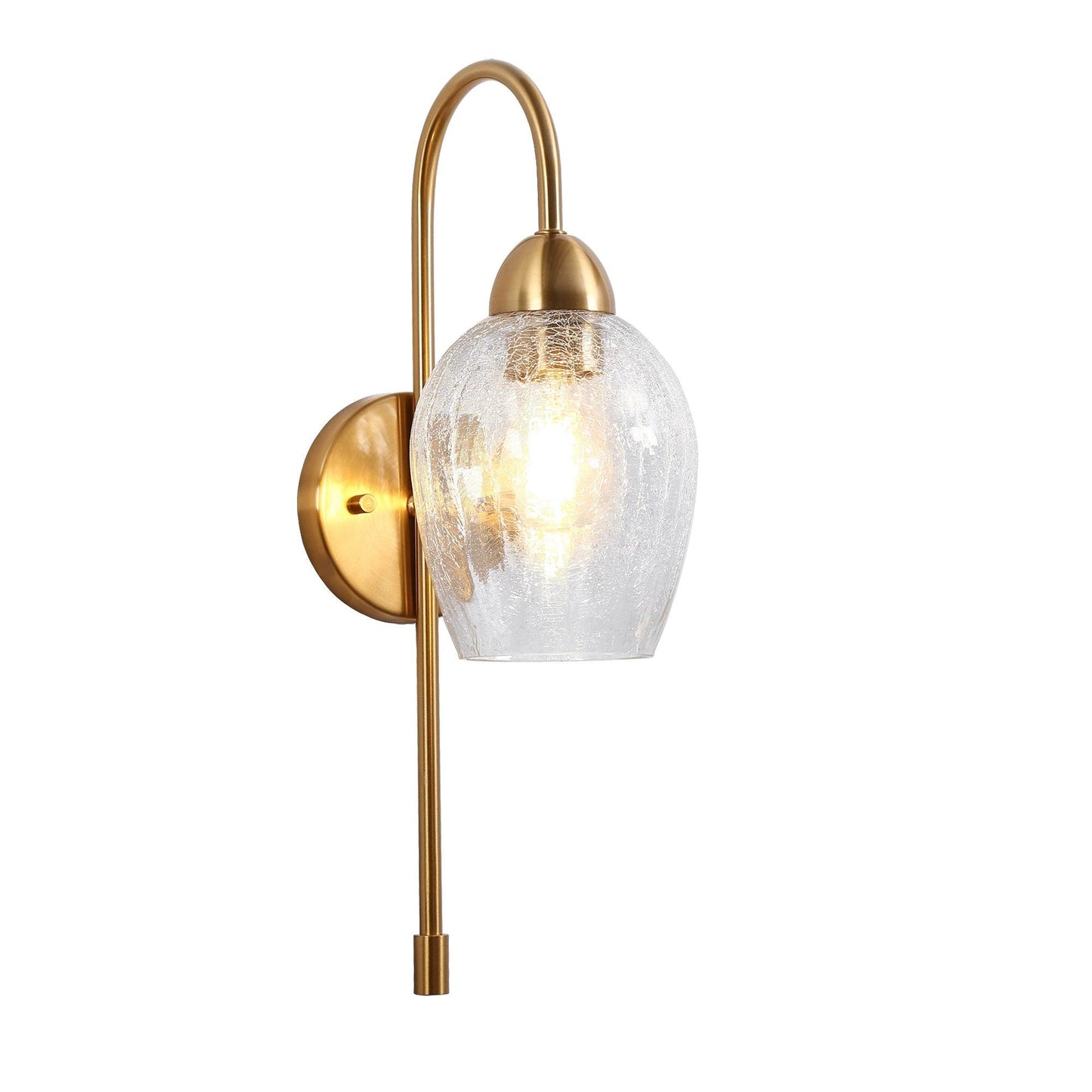 1-Light Gold Seeded Glass Wall Sconce - Belles Lighting