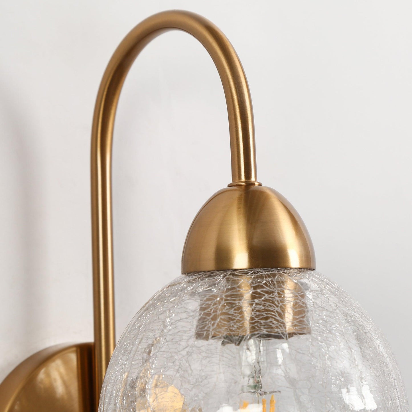 1-Light Gold Seeded Glass Wall Sconce - Belles Lighting